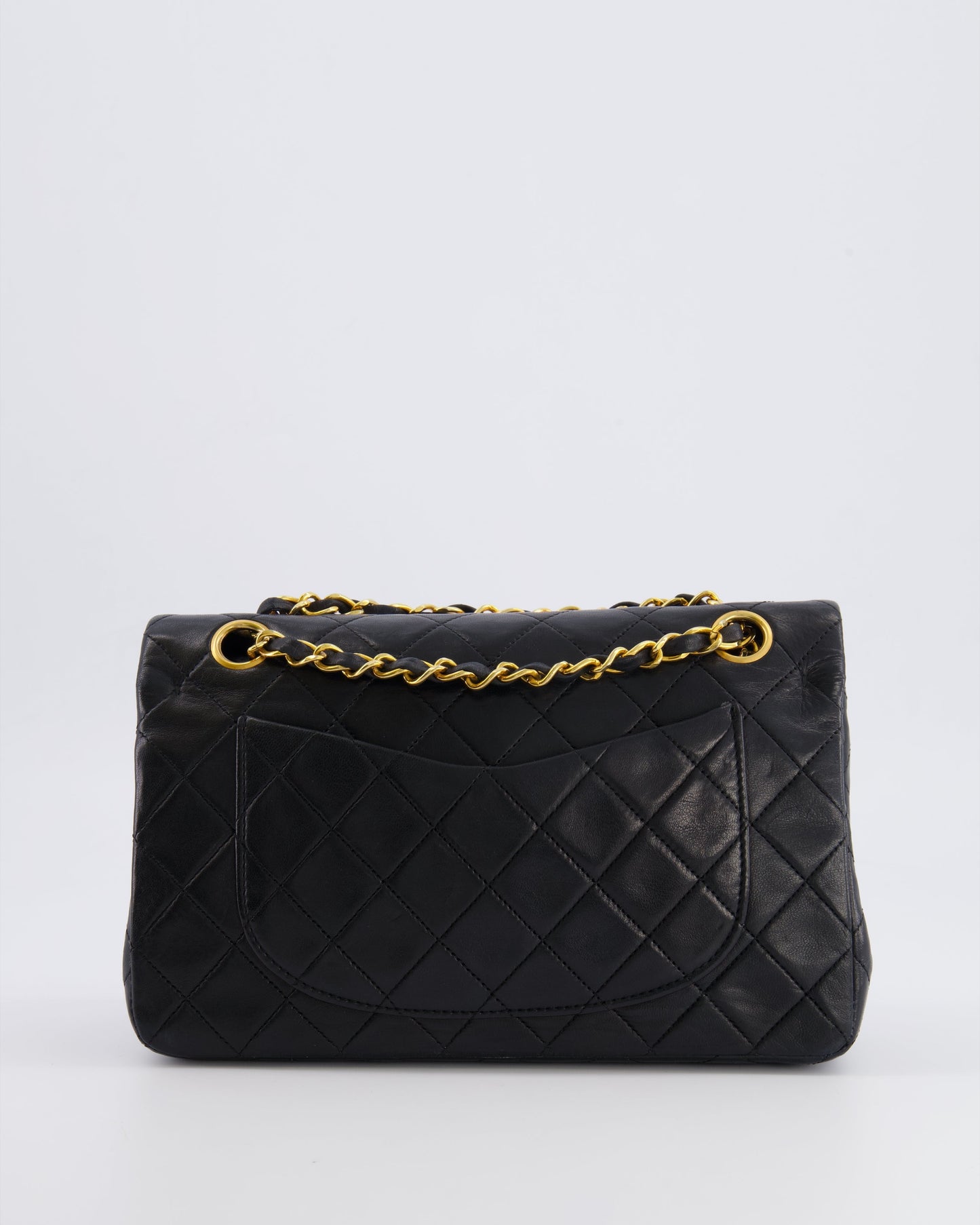 Chanel   Black Small Classic Double Flap Bag in Lambskin Leather with 24k Gold Hardware