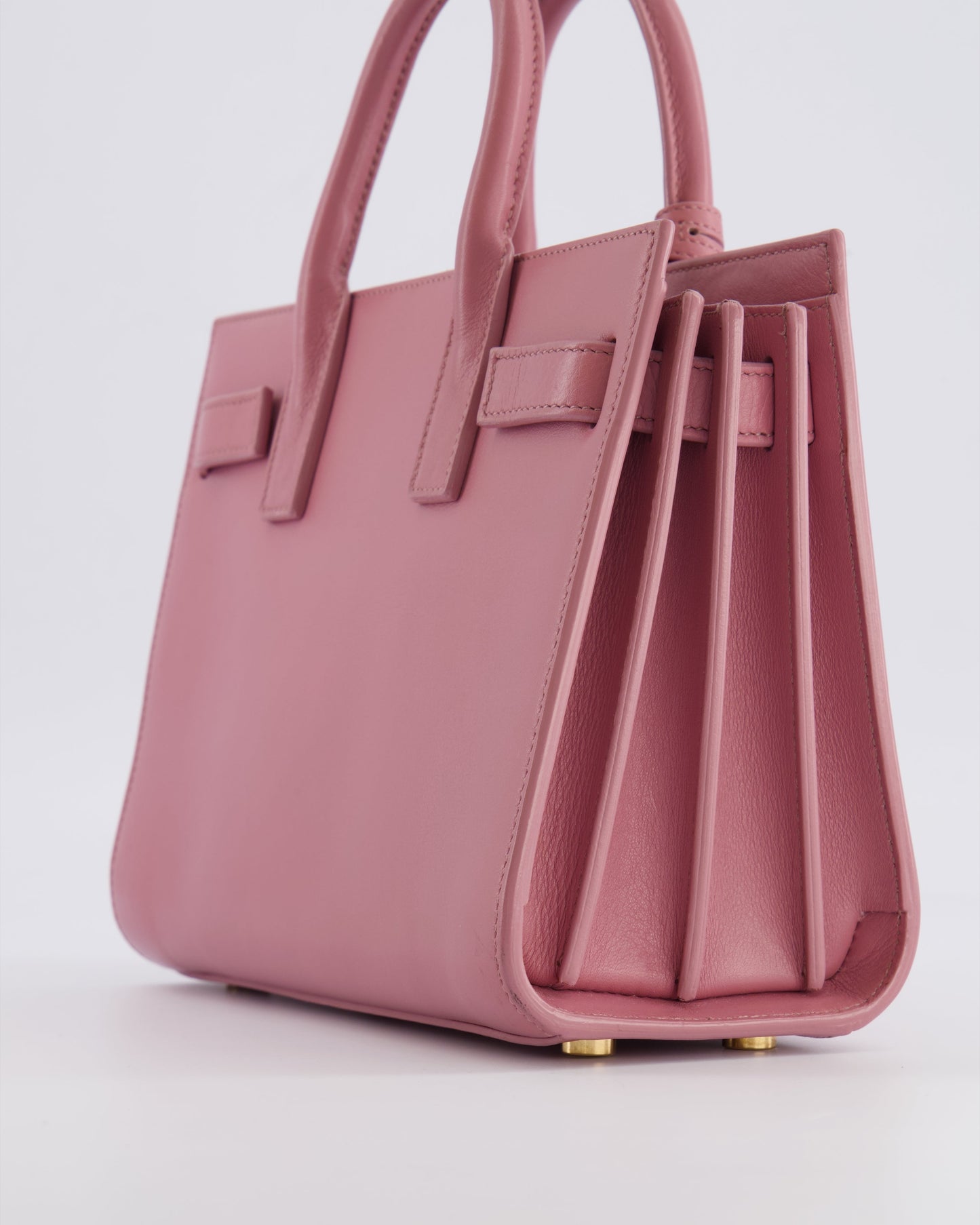 Saint Laurent Pink Leather Small Sac De Jour Bag with Gold Hardware RRP £2,040