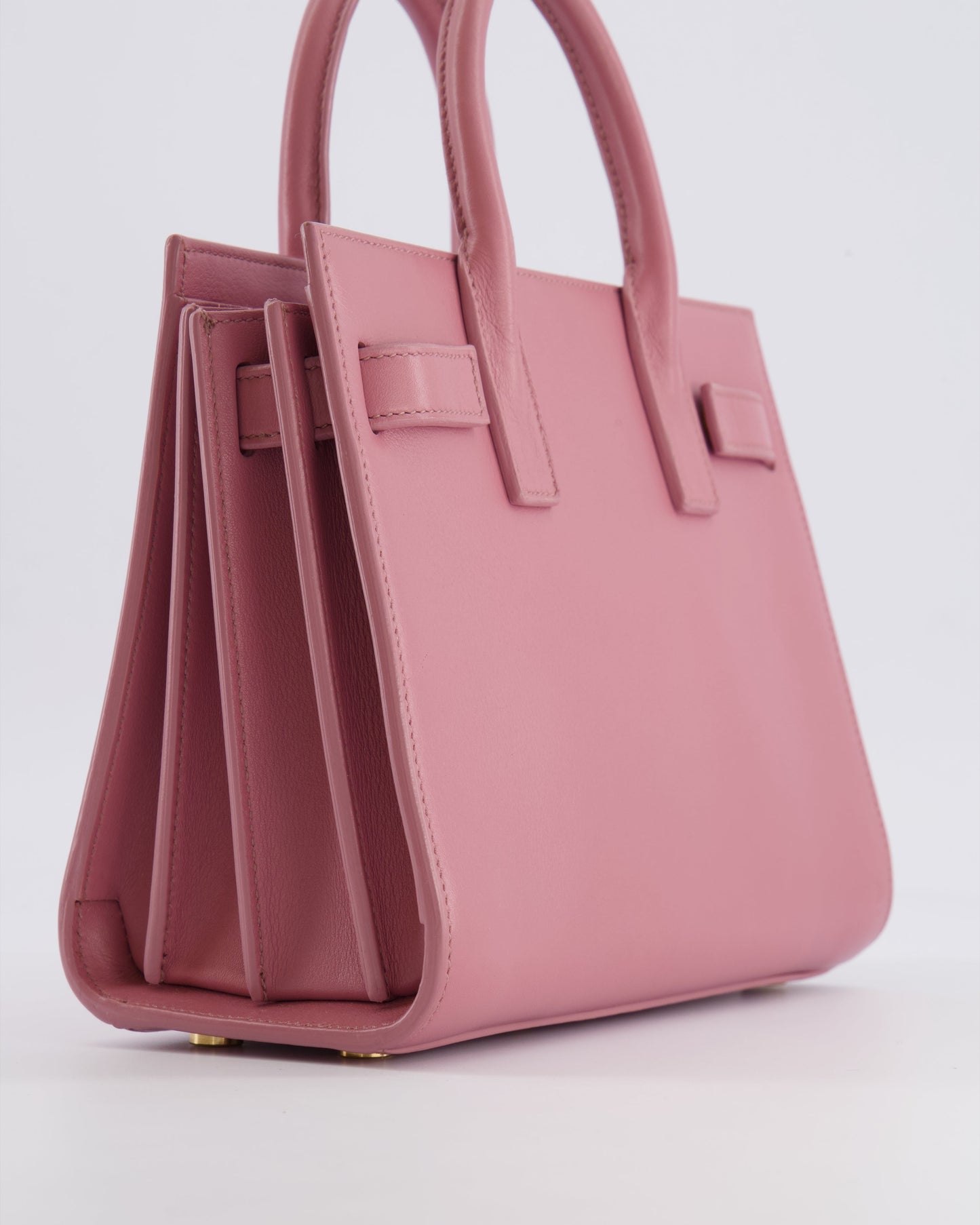 Saint Laurent Pink Leather Small Sac De Jour Bag with Gold Hardware RRP £2,040