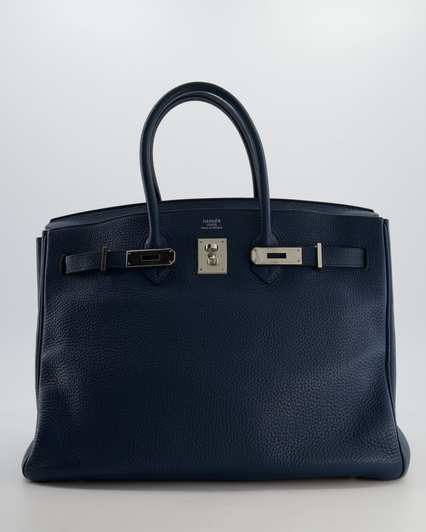 Hermès Birkin 35 in Blue Marine Togo Leather with Palladium Hardware