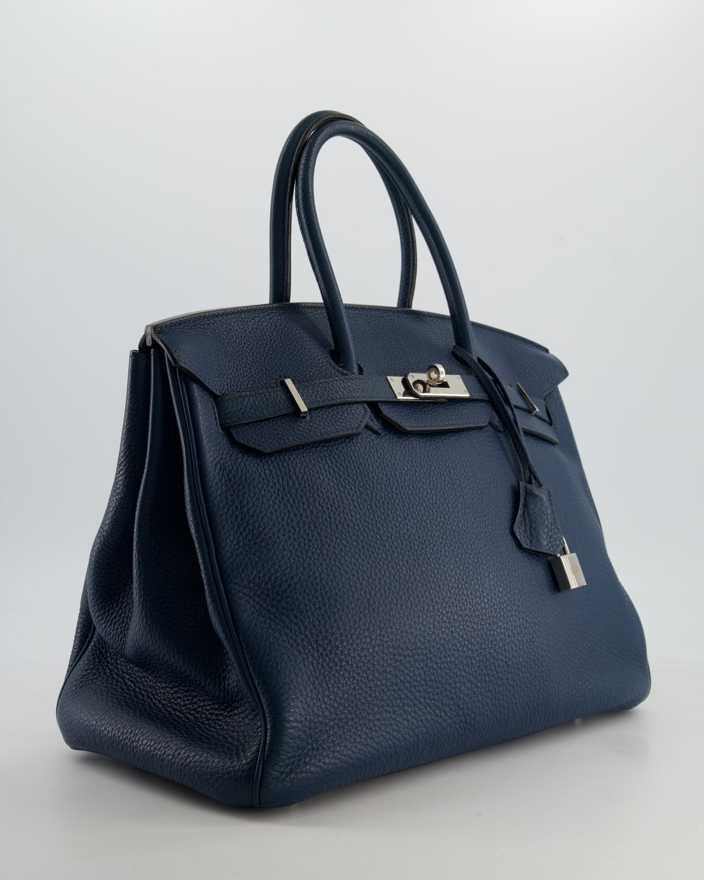 Hermès Birkin 35 in Blue Marine Togo Leather with Palladium Hardware