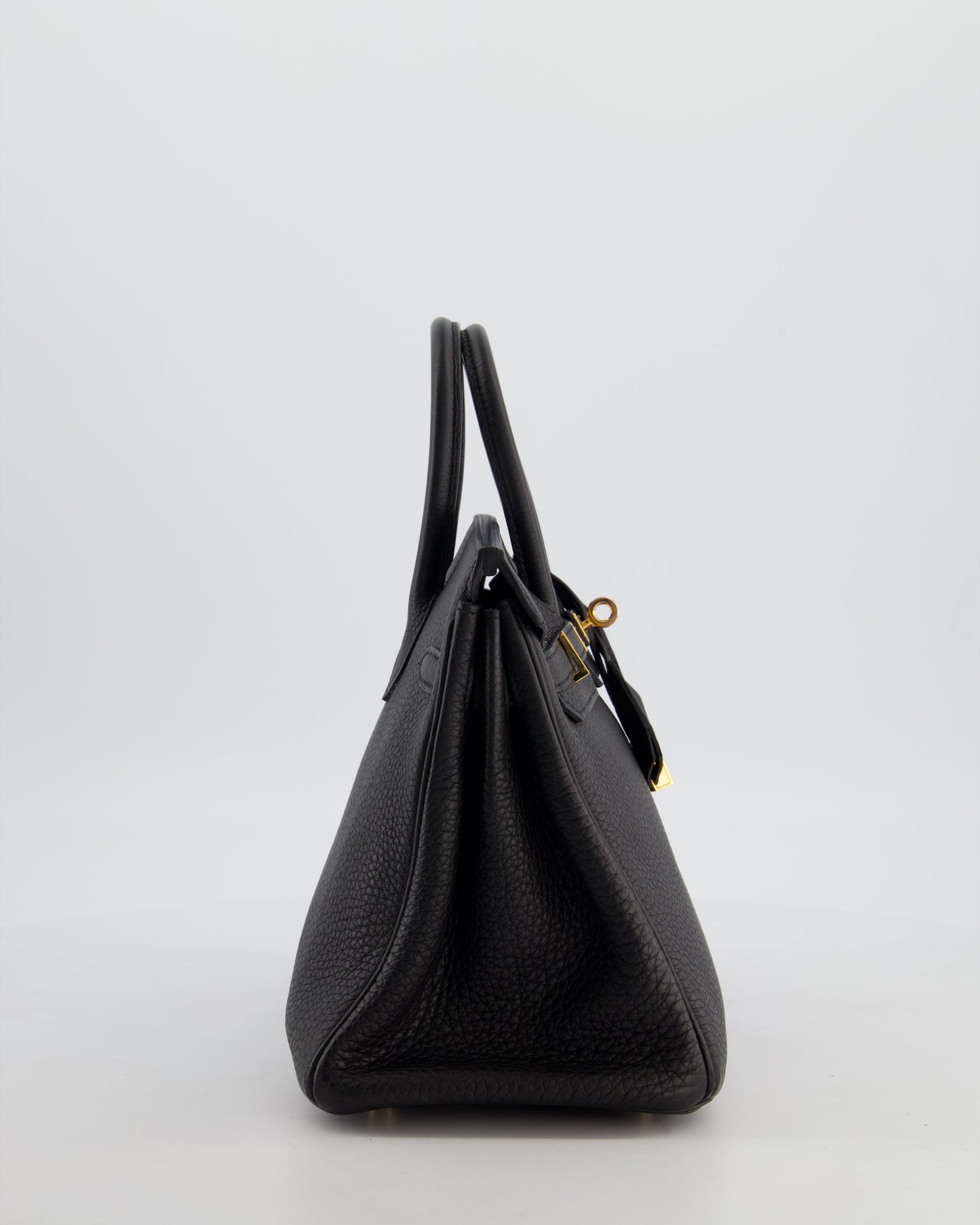 *HOT* Hermès Birkin 25 Retourne Bag in Noir Togo Leather with Rose Gold Hardware