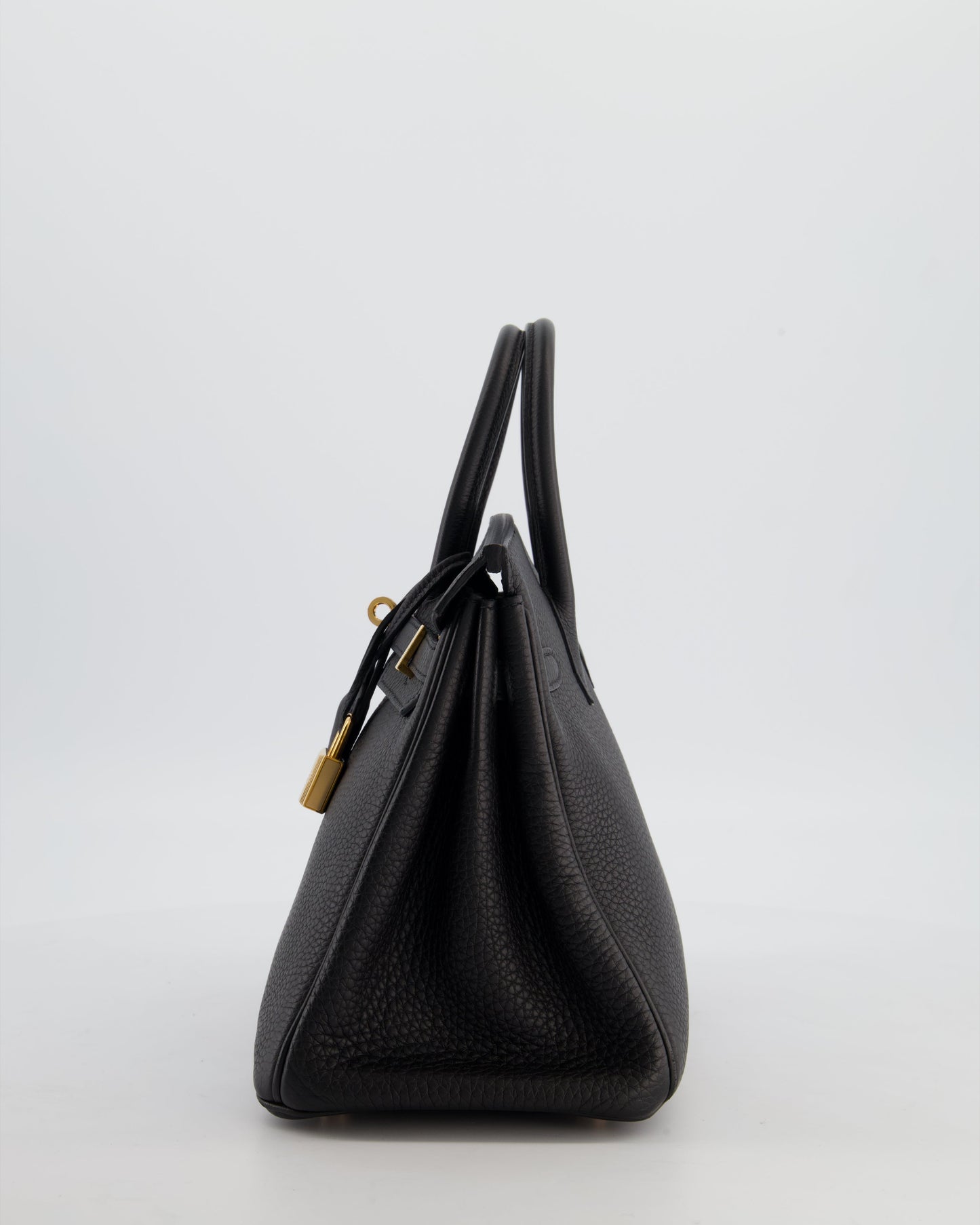 *HOT* Hermès Birkin 25 Retourne Bag in Noir Togo Leather with Rose Gold Hardware