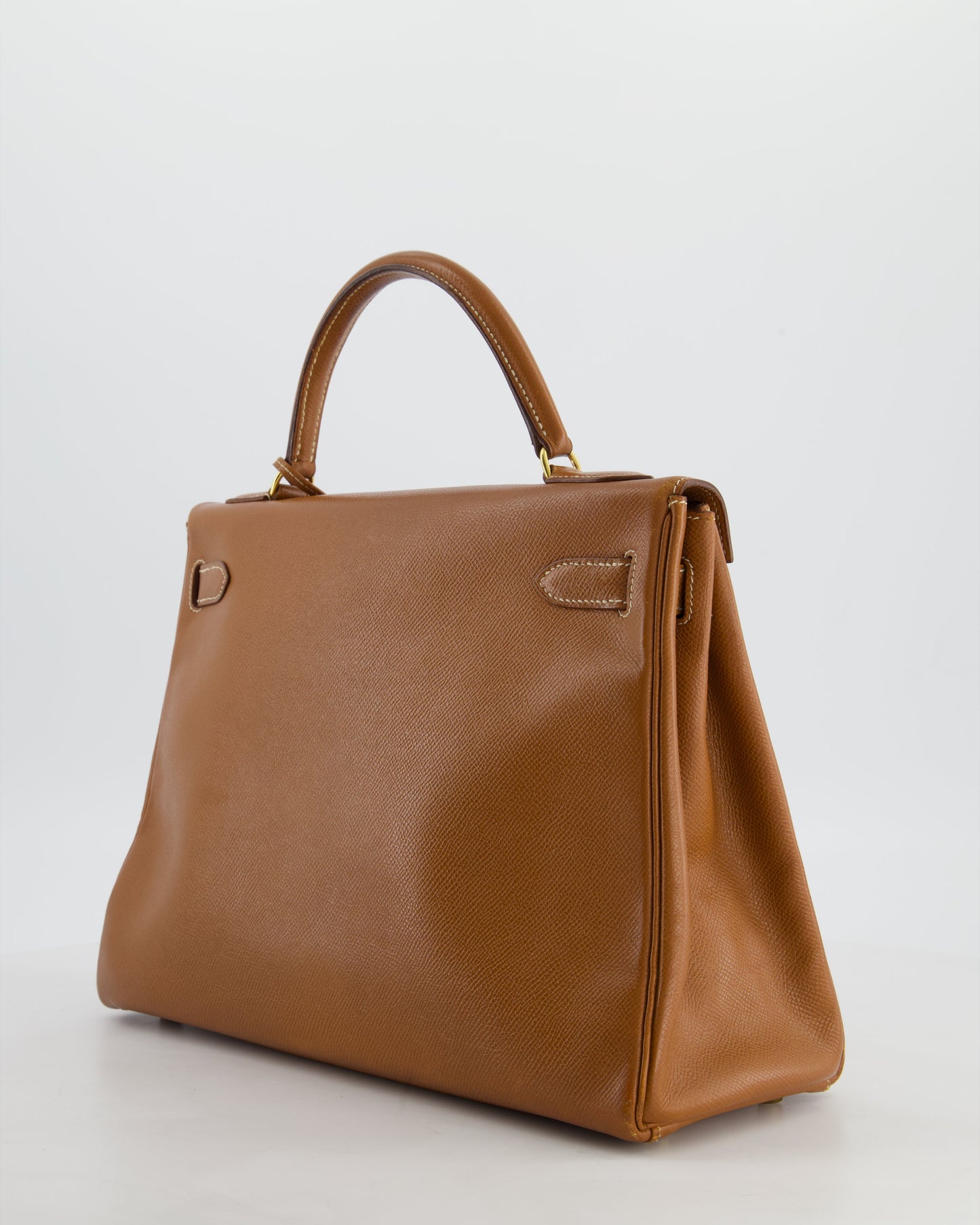 Herm�s   Kelly 32 Bag in Gold Courchevel Leather with Gold Hardware