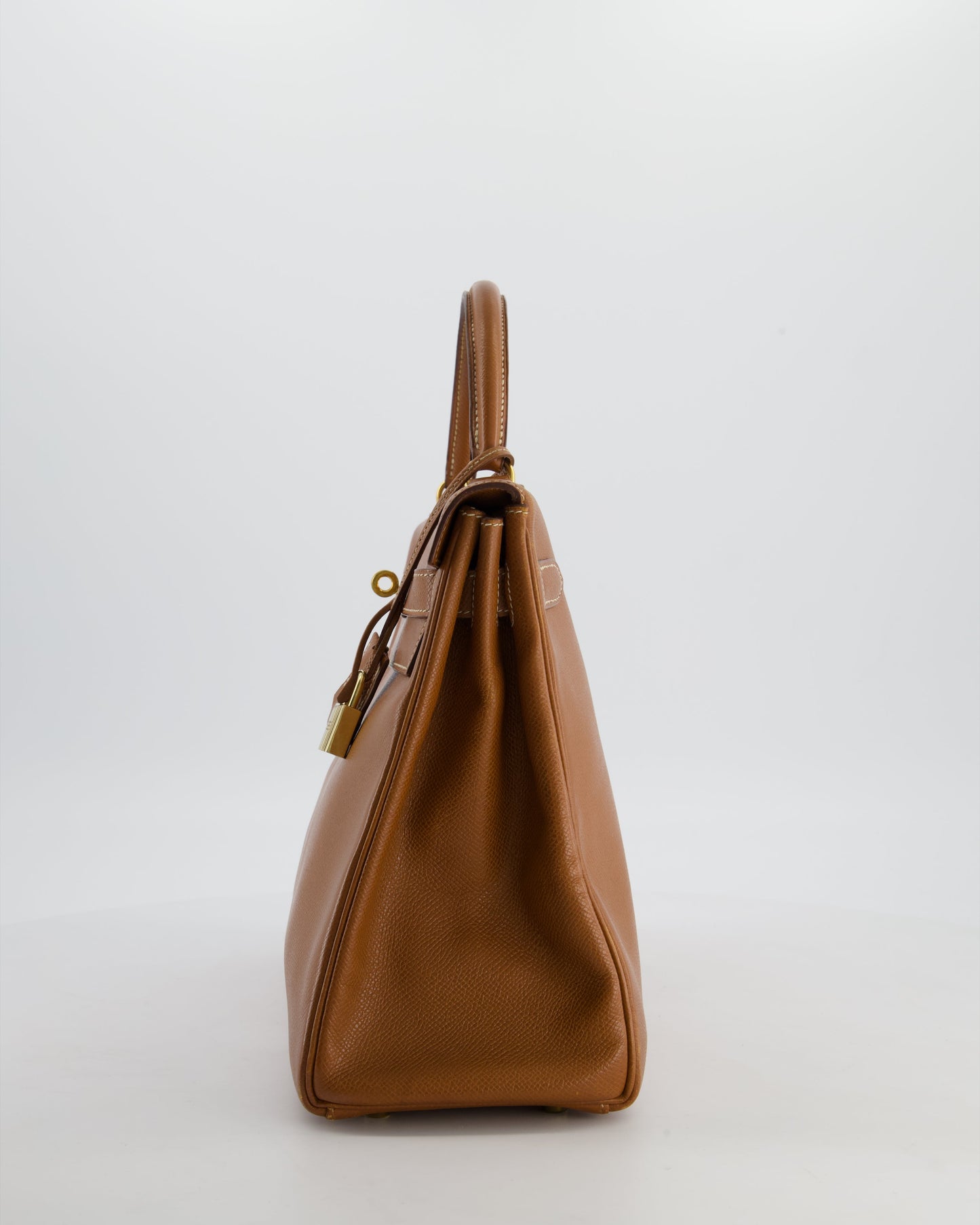 Herm�s   Kelly 32 Bag in Gold Courchevel Leather with Gold Hardware