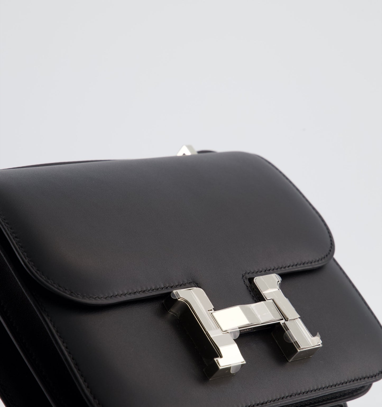 *BLUE BOX* Hermès Constance III 18 Mini Studio 24 Bag in Noir Monsieur Leather with Palladium Hardware