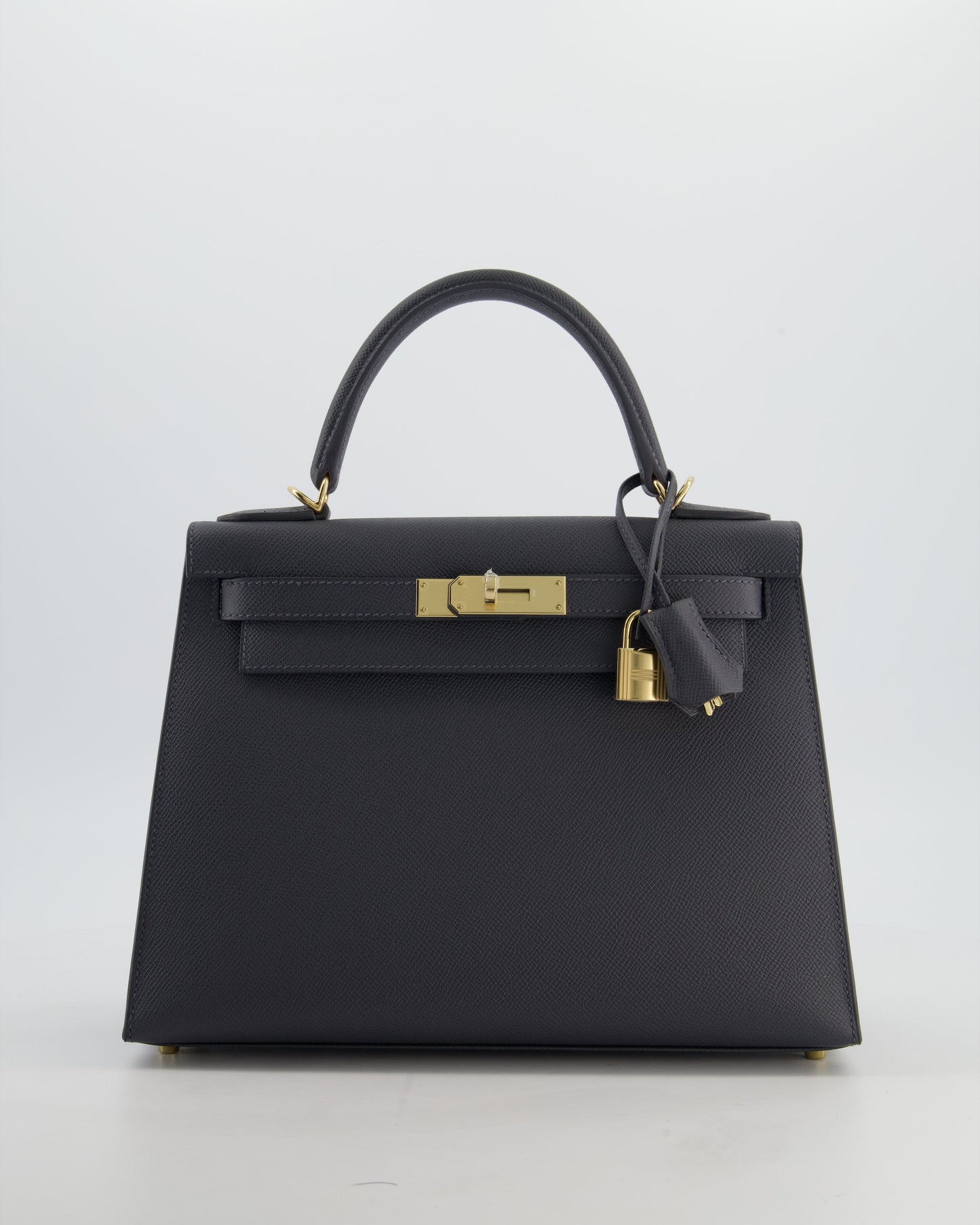 *RARE* Herm�s Kelly 28 Sellier Bag in Ardoise Epsom Leather with Permabrass Hardware