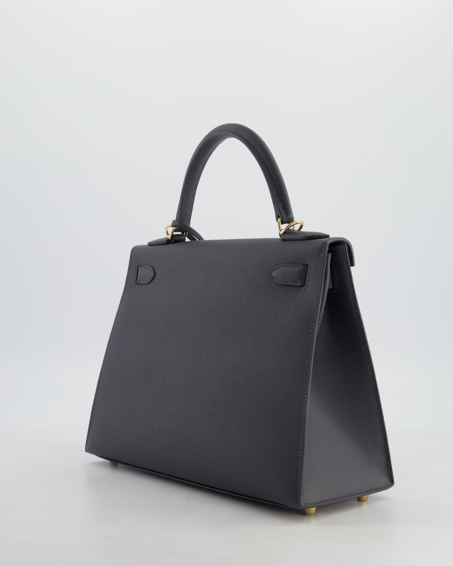 *RARE* Herm�s Kelly 28 Sellier Bag in Ardoise Epsom Leather with Permabrass Hardware