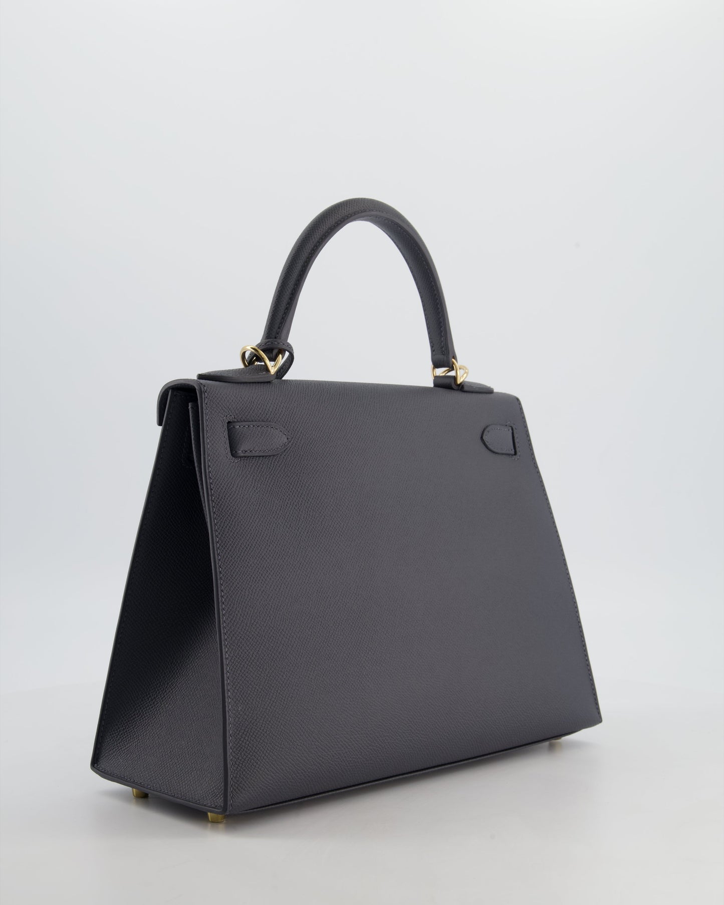 *RARE* Herm�s Kelly 28 Sellier Bag in Ardoise Epsom Leather with Permabrass Hardware