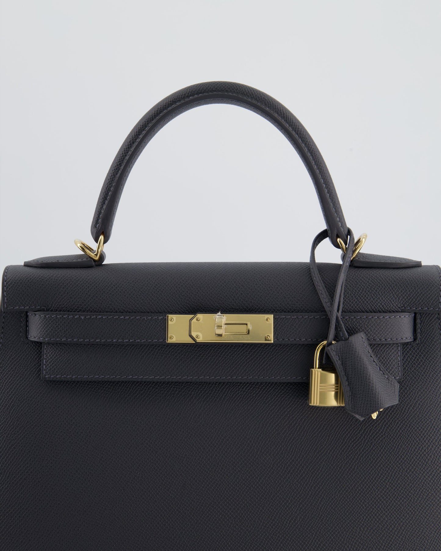 *RARE* Herm�s Kelly 28 Sellier Bag in Ardoise Epsom Leather with Permabrass Hardware