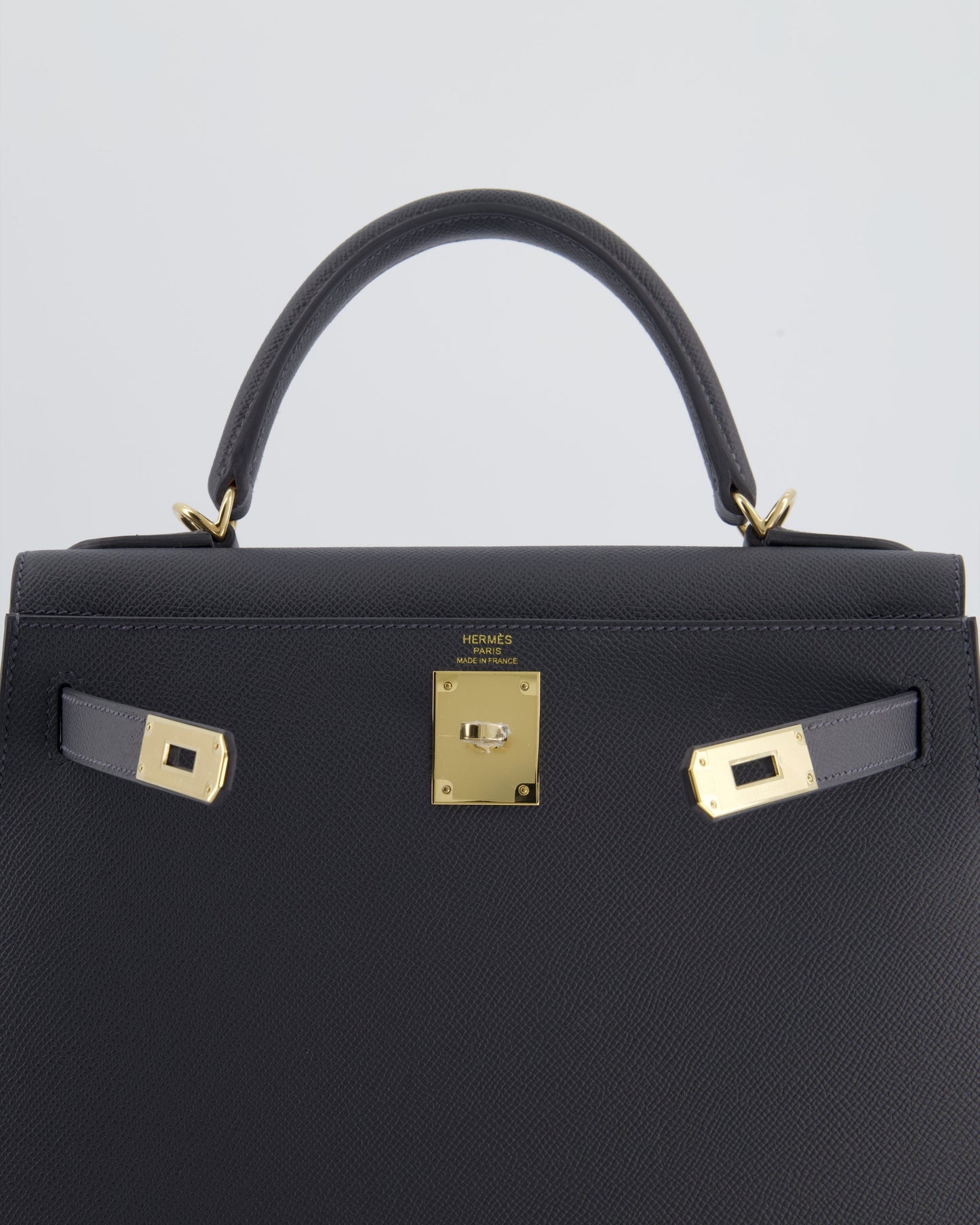*RARE* Herm�s Kelly 28 Sellier Bag in Ardoise Epsom Leather with Permabrass Hardware