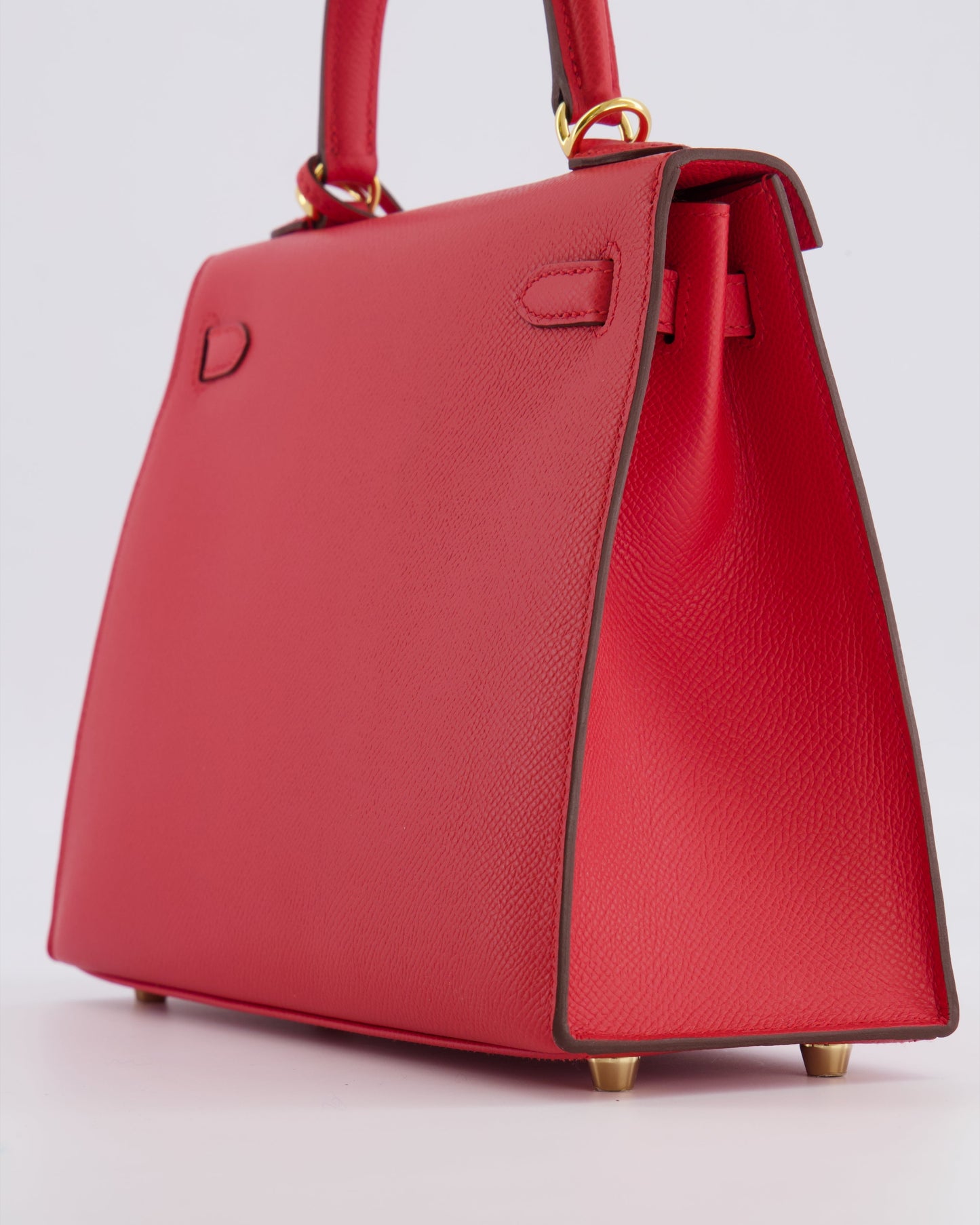 Herm�s Kelly 25 Sellier Bag in Rouge Radieux Epsom Leather with Gold Hardware