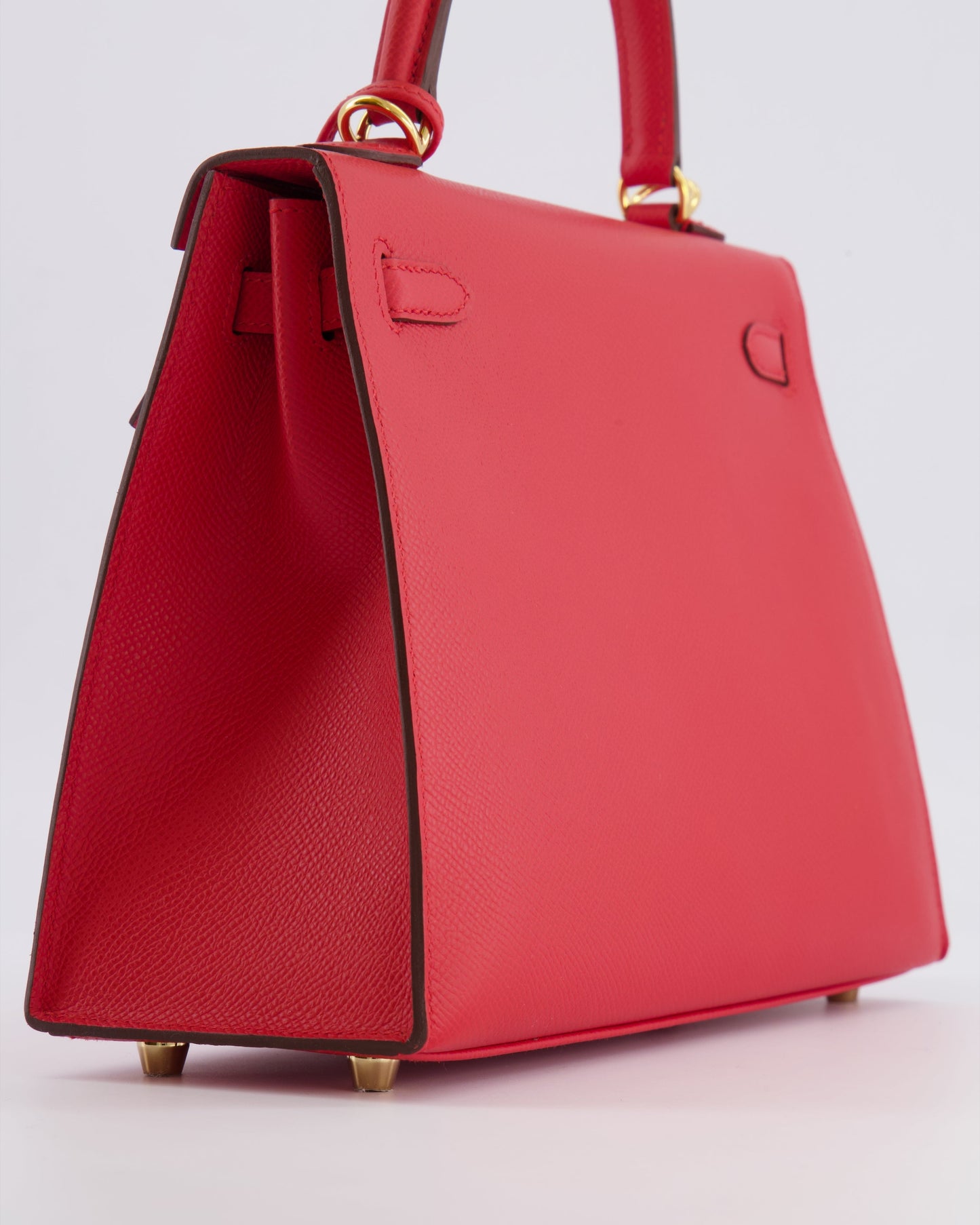 Herm�s Kelly 25 Sellier Bag in Rouge Radieux Epsom Leather with Gold Hardware