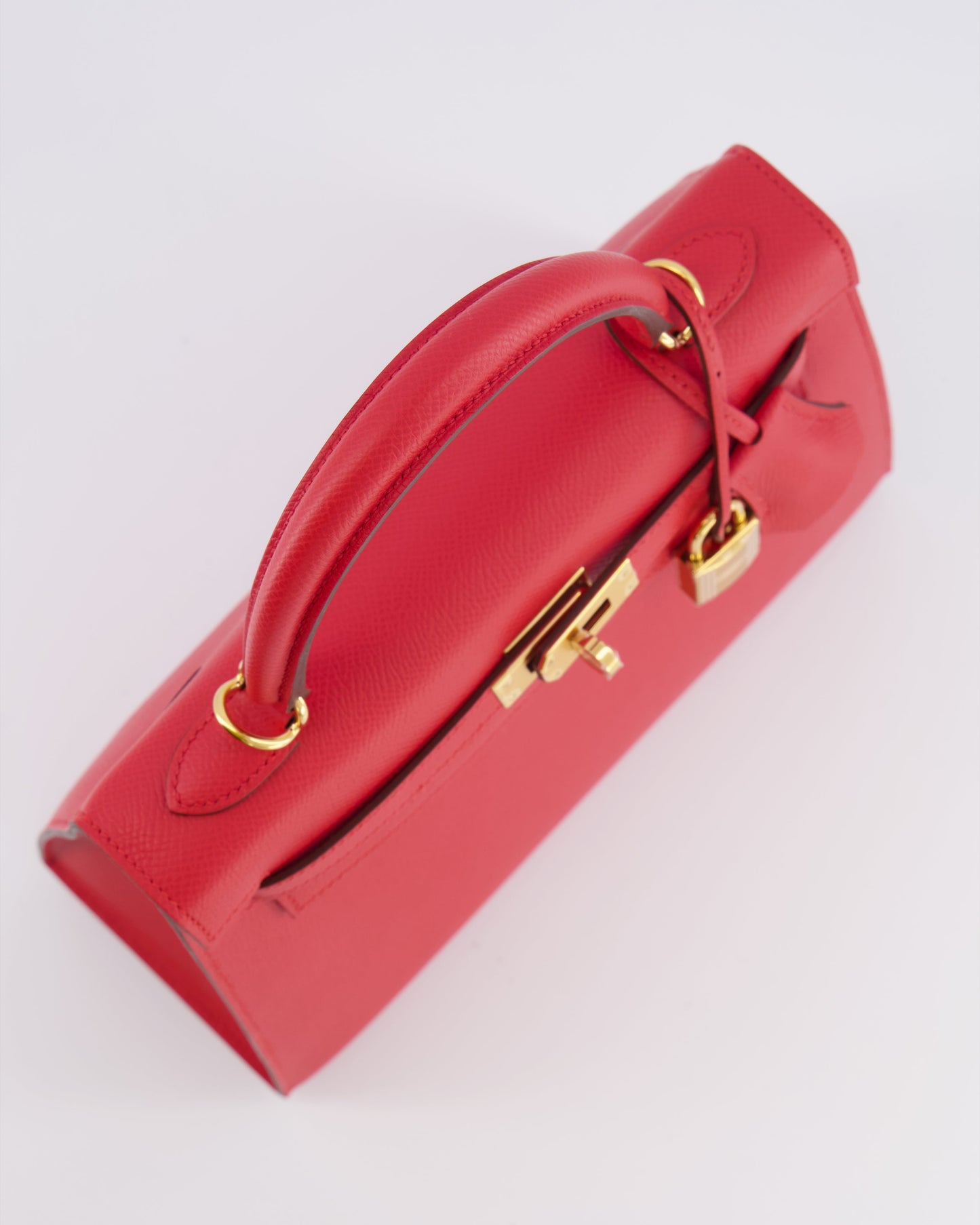 Herm�s Kelly 25 Sellier Bag in Rouge Radieux Epsom Leather with Gold Hardware