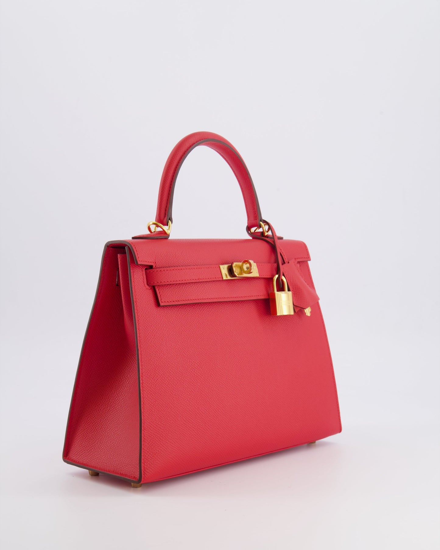 Herm�s Kelly 25 Sellier Bag in Rouge Radieux Epsom Leather with Gold Hardware