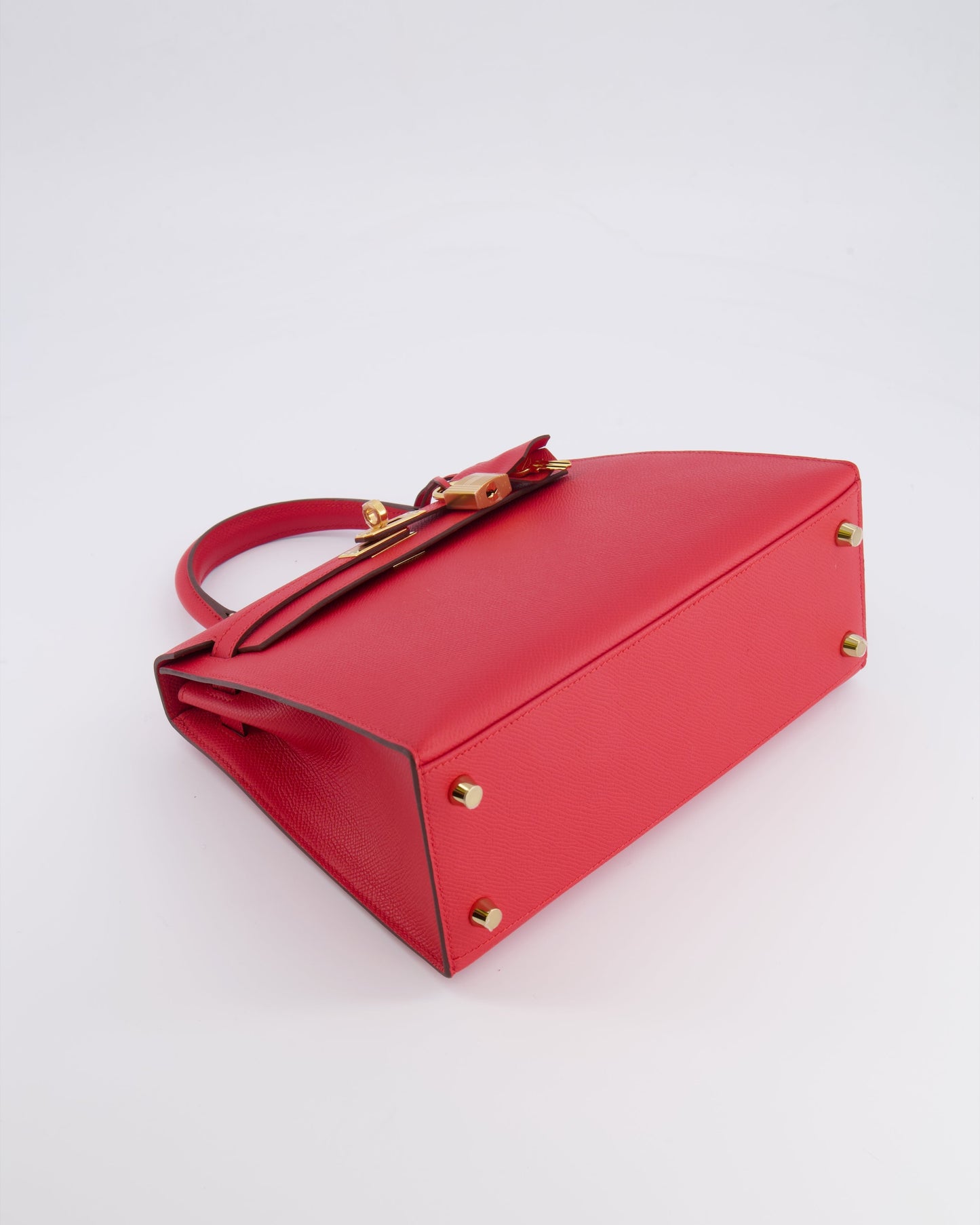 Herm�s Kelly 25 Sellier Bag in Rouge Radieux Epsom Leather with Gold Hardware