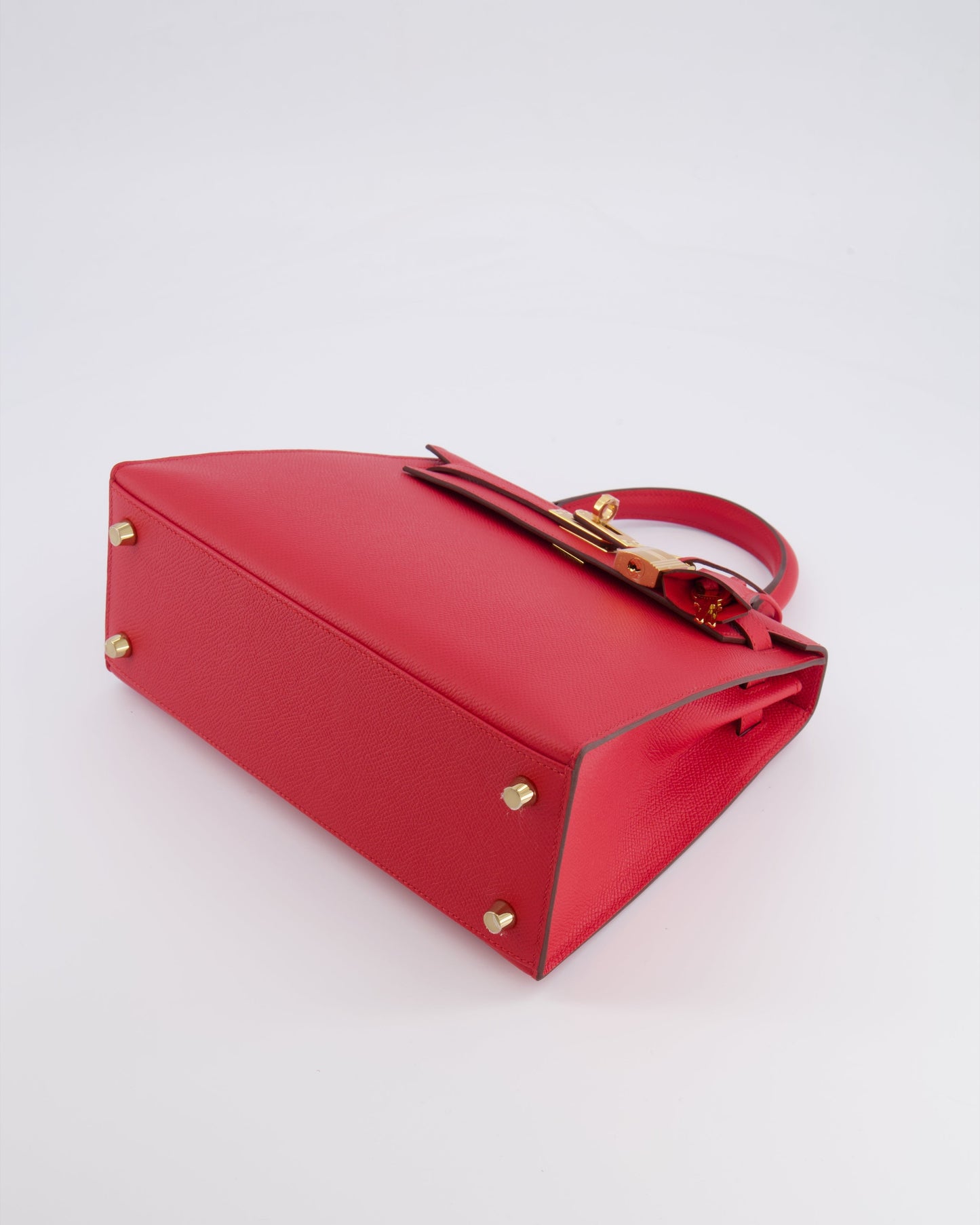 Herm�s Kelly 25 Sellier Bag in Rouge Radieux Epsom Leather with Gold Hardware