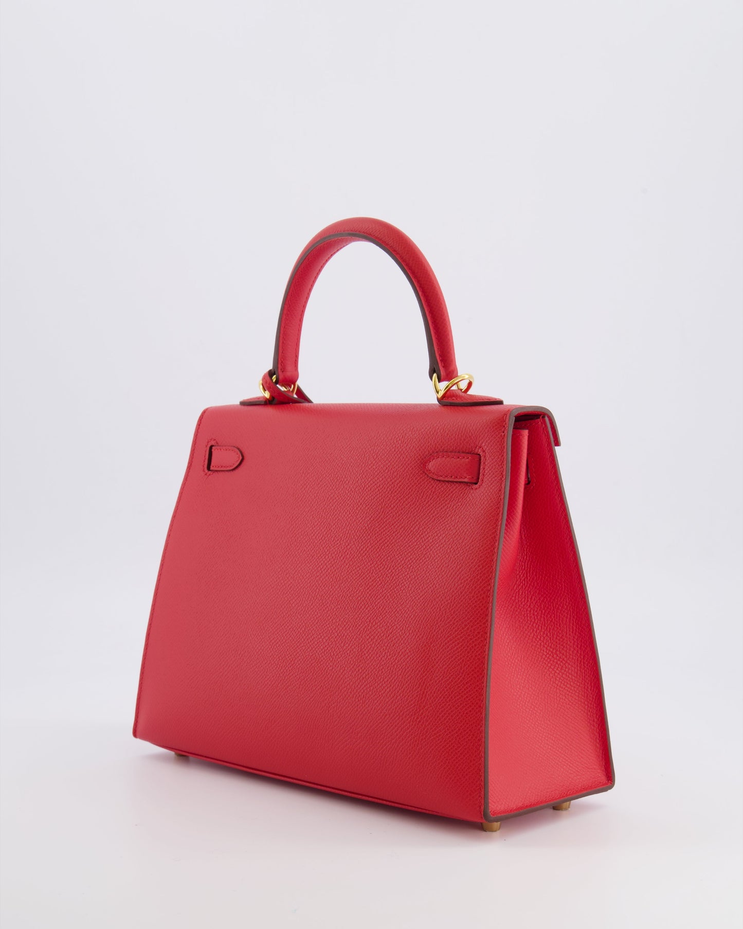 Herm�s Kelly 25 Sellier Bag in Rouge Radieux Epsom Leather with Gold Hardware