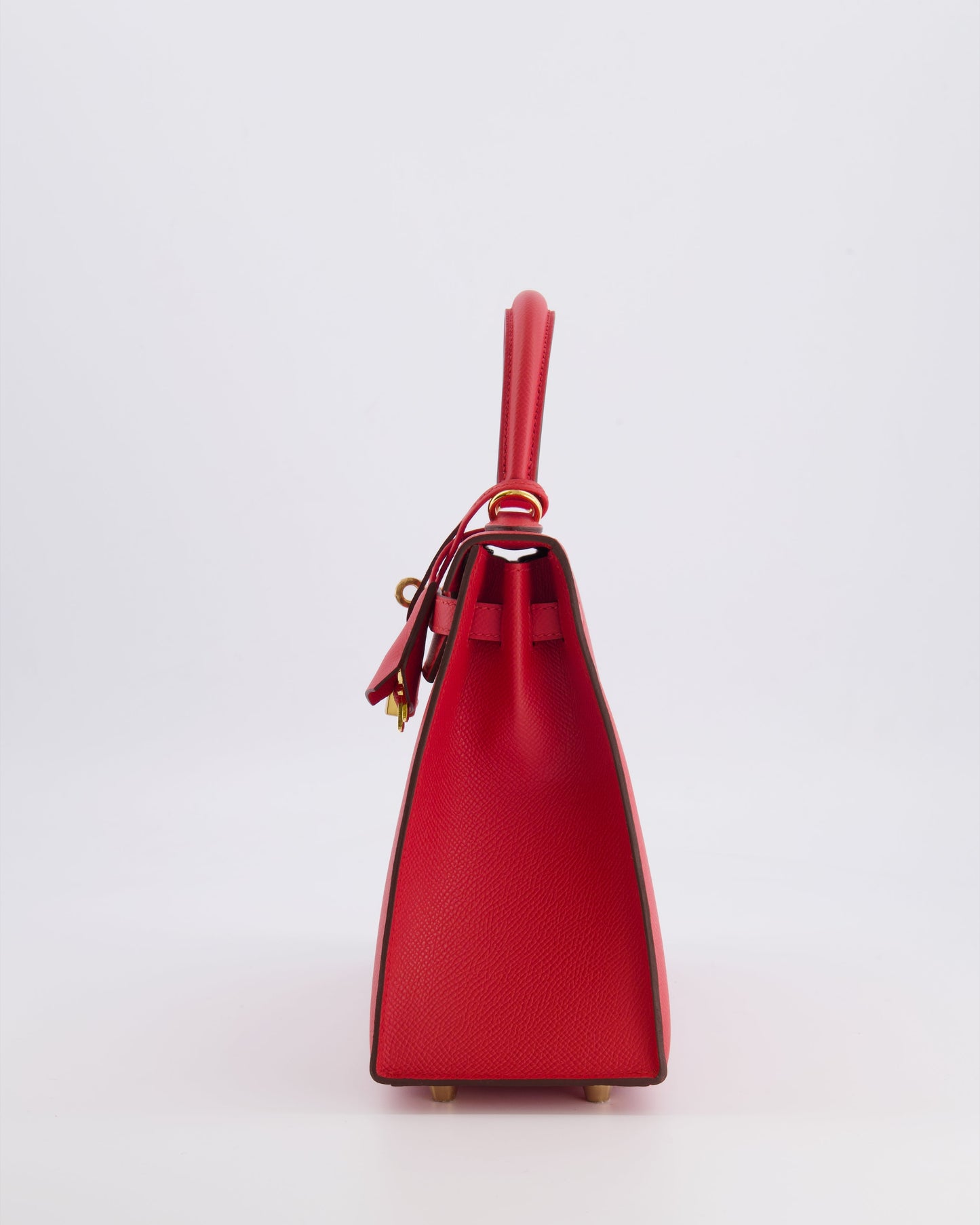 Herm�s Kelly 25 Sellier Bag in Rouge Radieux Epsom Leather with Gold Hardware