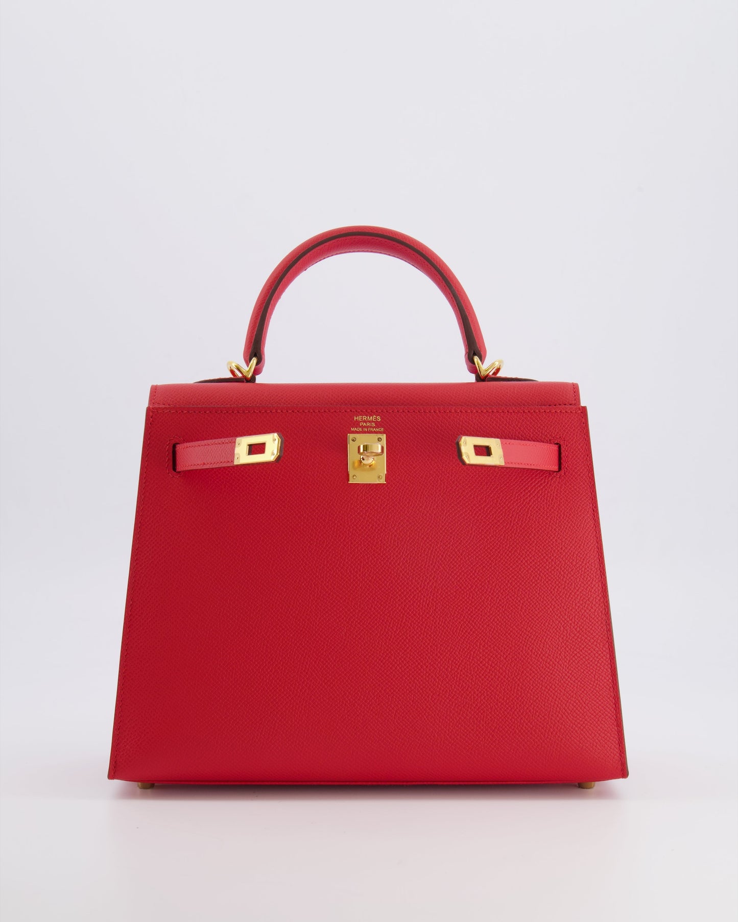 Herm�s Kelly 25 Sellier Bag in Rouge Radieux Epsom Leather with Gold Hardware