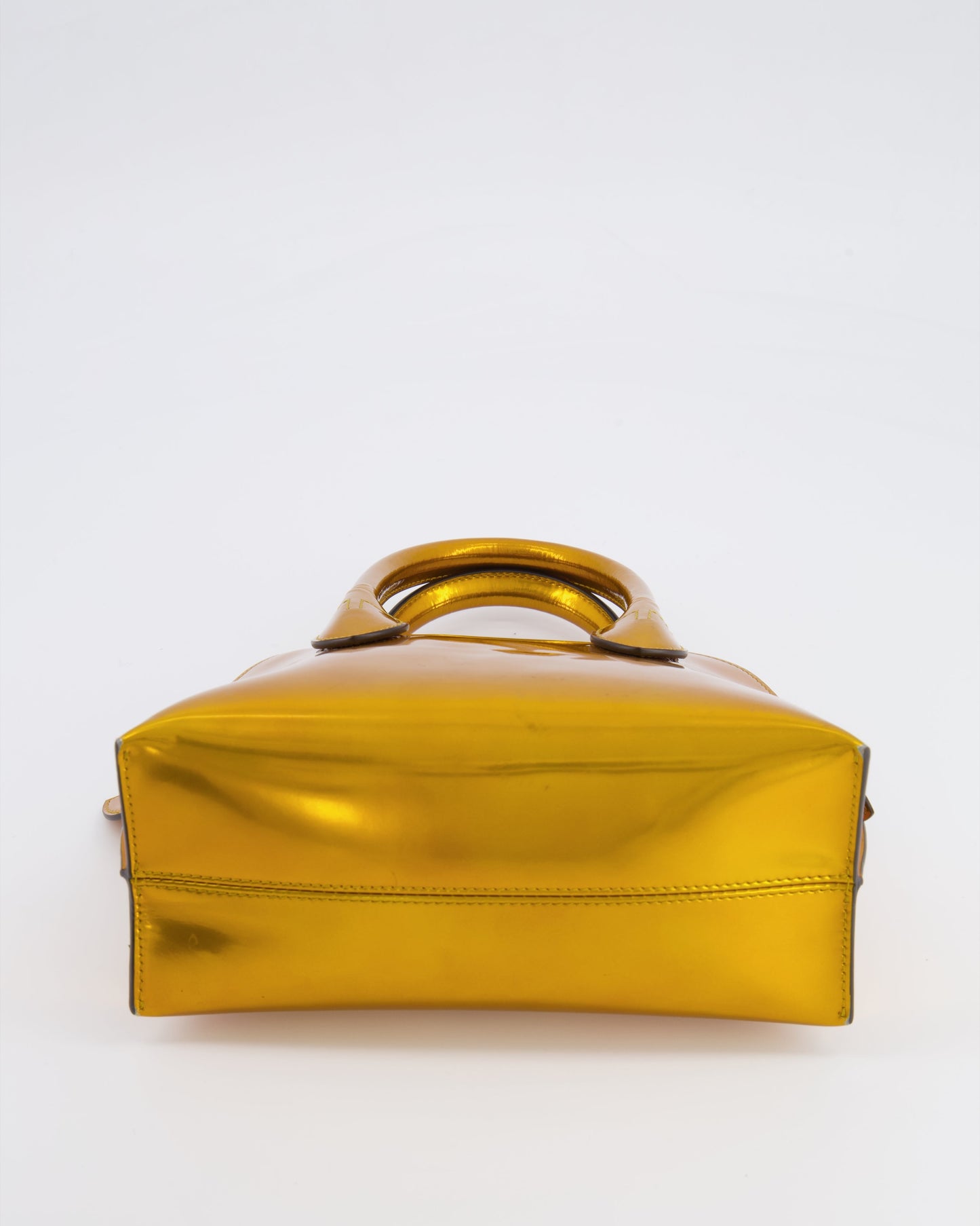 Lanvin Metallic Gold Small Top Handle Magot Bag with Silver Chain Strap RRP £1,300