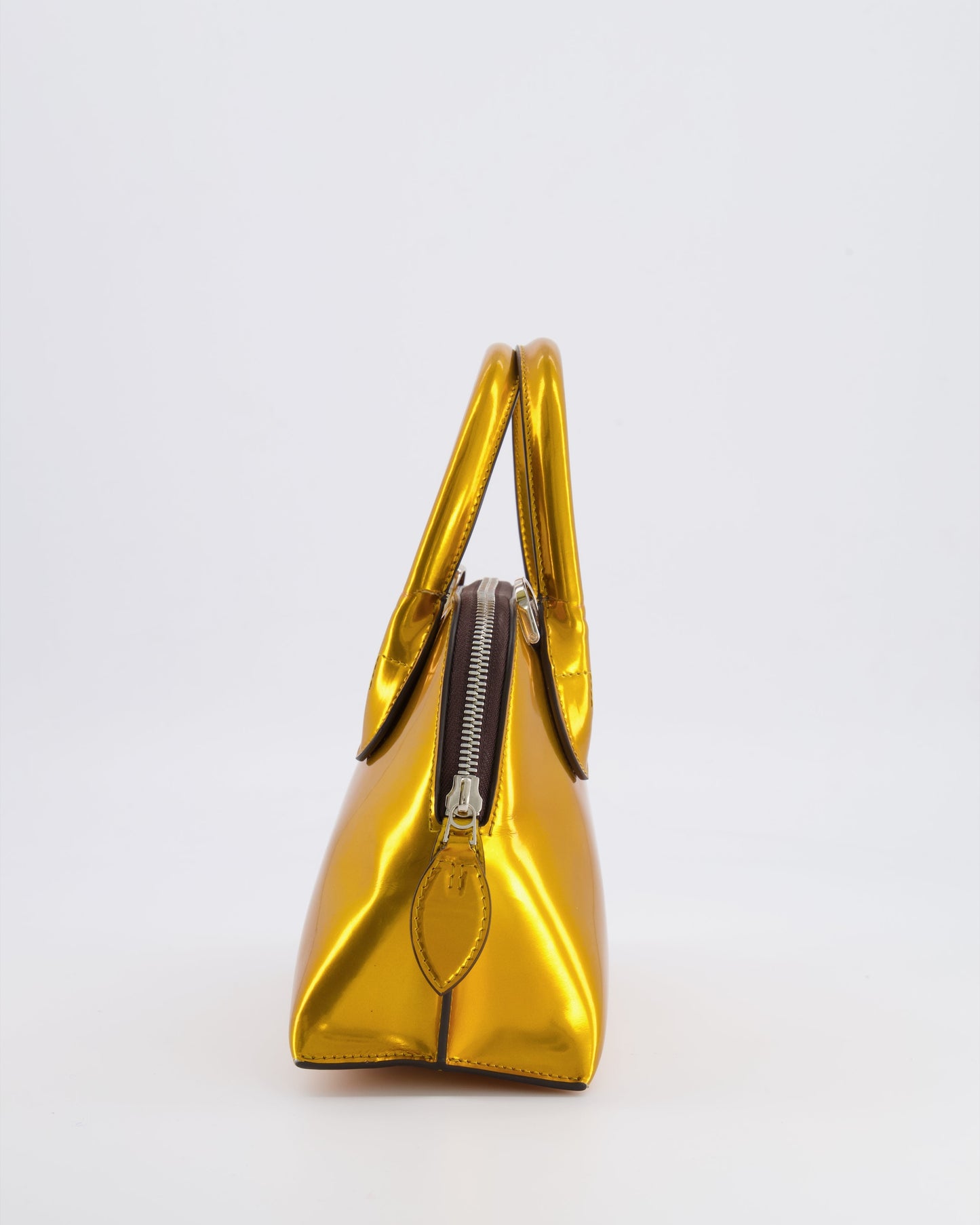 Lanvin Metallic Gold Small Top Handle Magot Bag with Silver Chain Strap RRP £1,300