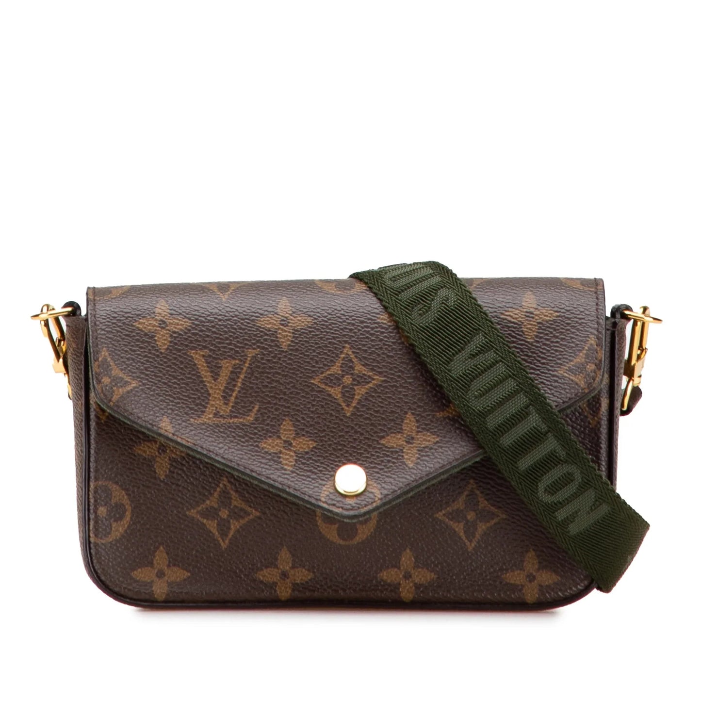 Brown Louis Vuitton Monogram Felicie Strap And Go Crossbody Bag