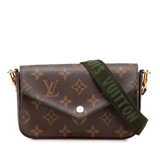 Brown Louis Vuitton Monogram Felicie Strap And Go Crossbody Bag