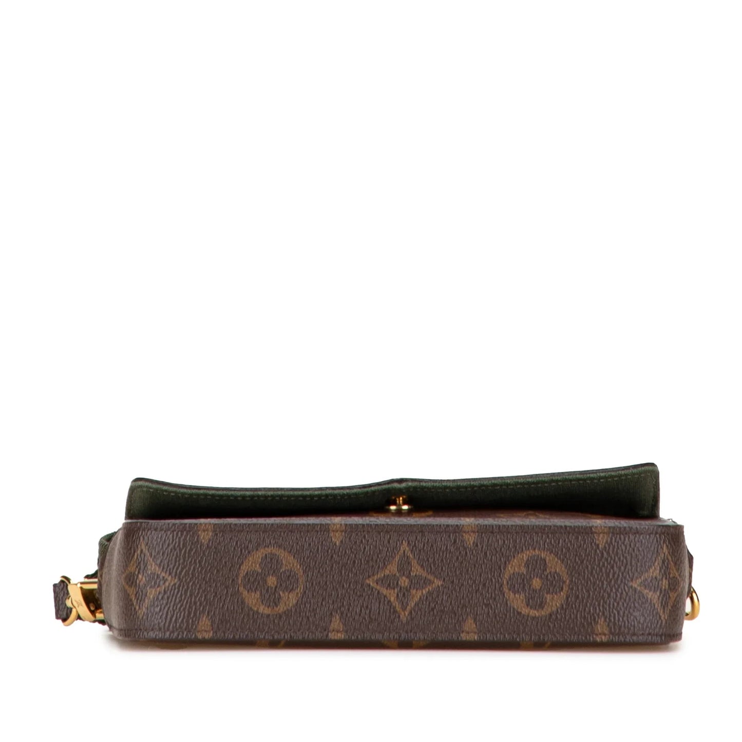 Brown Louis Vuitton Monogram Felicie Strap And Go Crossbody Bag