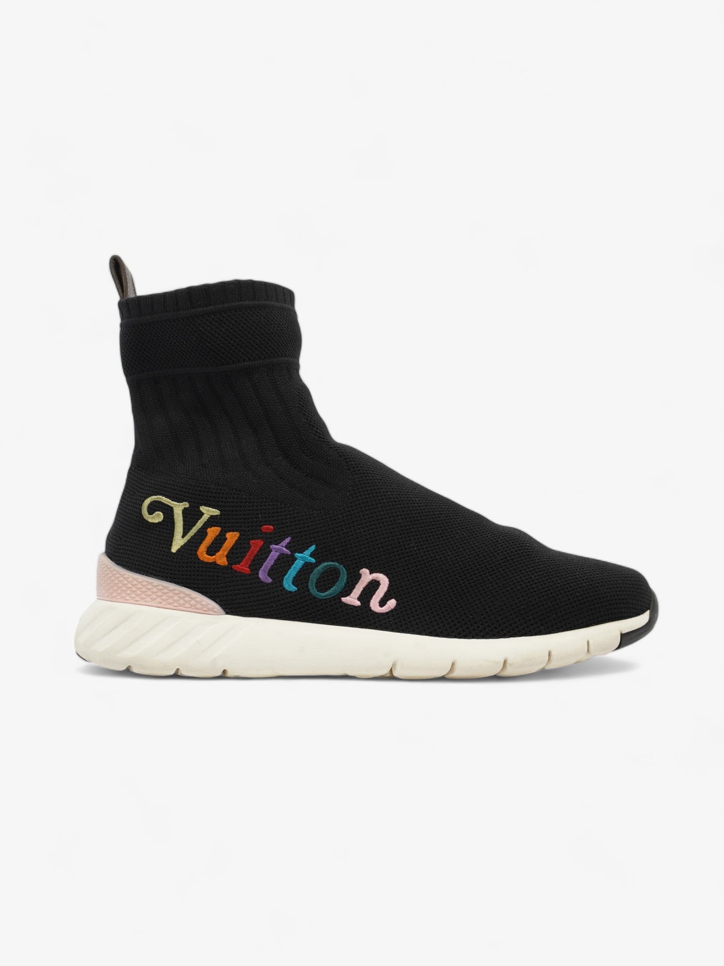 Louis Vuitton Logo Sock Runner Black / Multicolour Cotton EU 38.5 UK 5.5