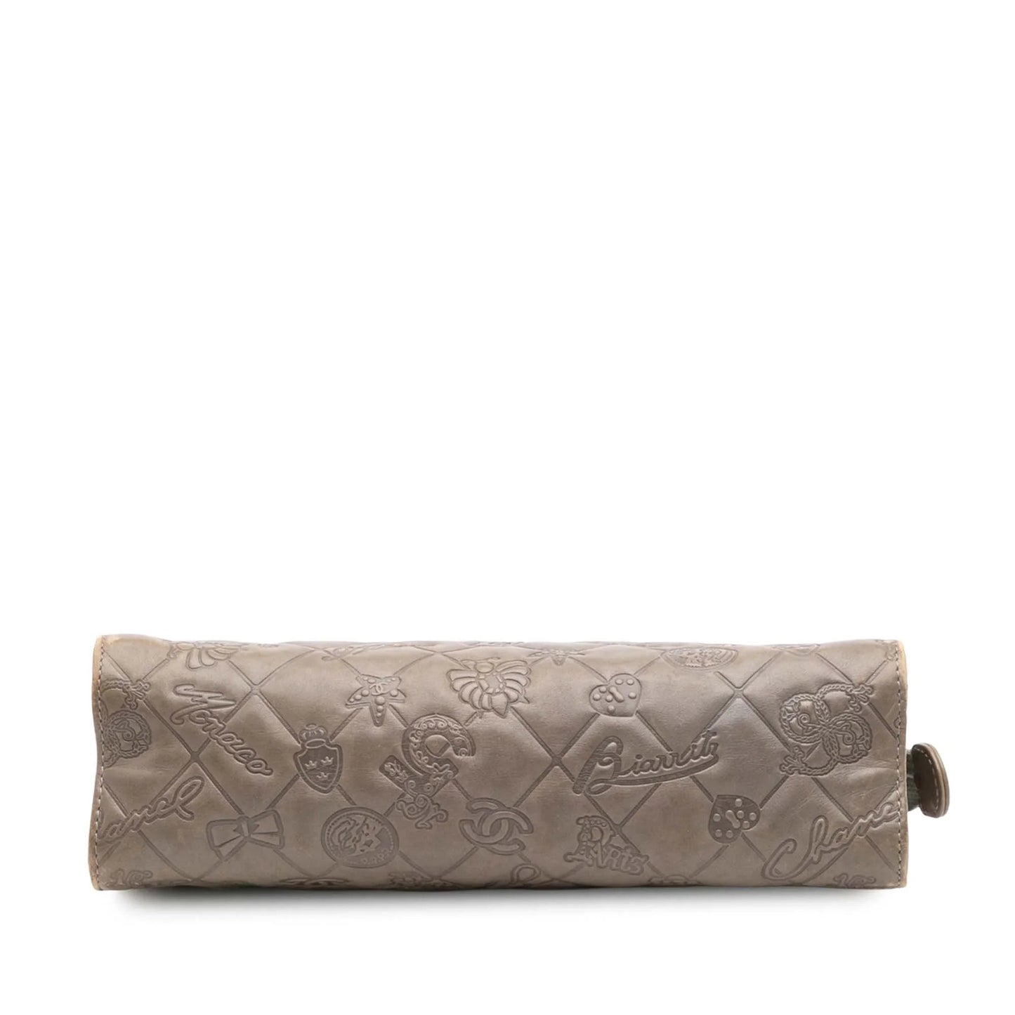 Brown Chanel Embossed Lambskin Lucky Symbols Pochette Shoulder Bag