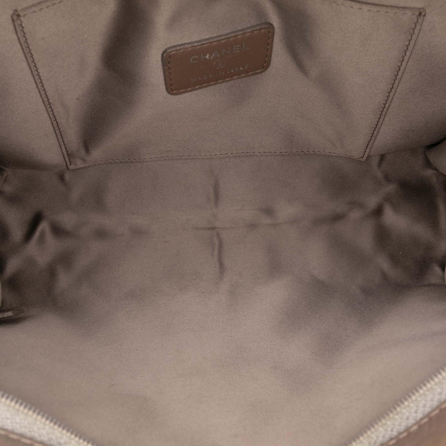 Brown Chanel Embossed Lambskin Lucky Symbols Pochette Shoulder Bag
