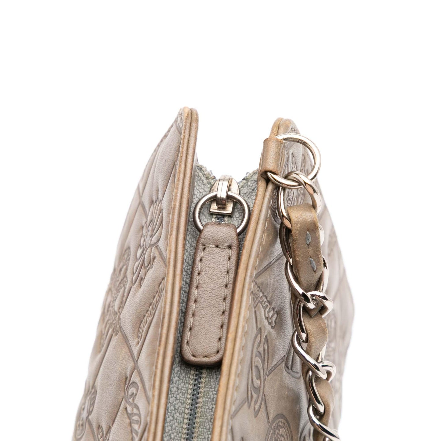 Brown Chanel Embossed Lambskin Lucky Symbols Pochette Shoulder Bag