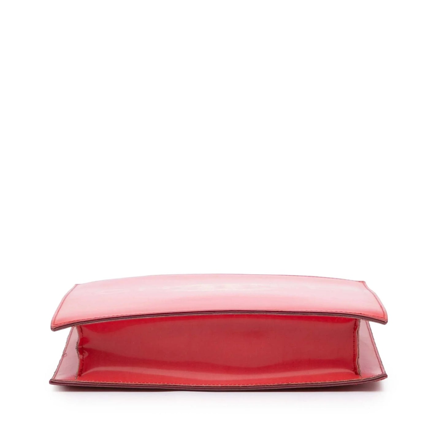 Red Chanel Vinyl Hologram CC Shoulder Bag