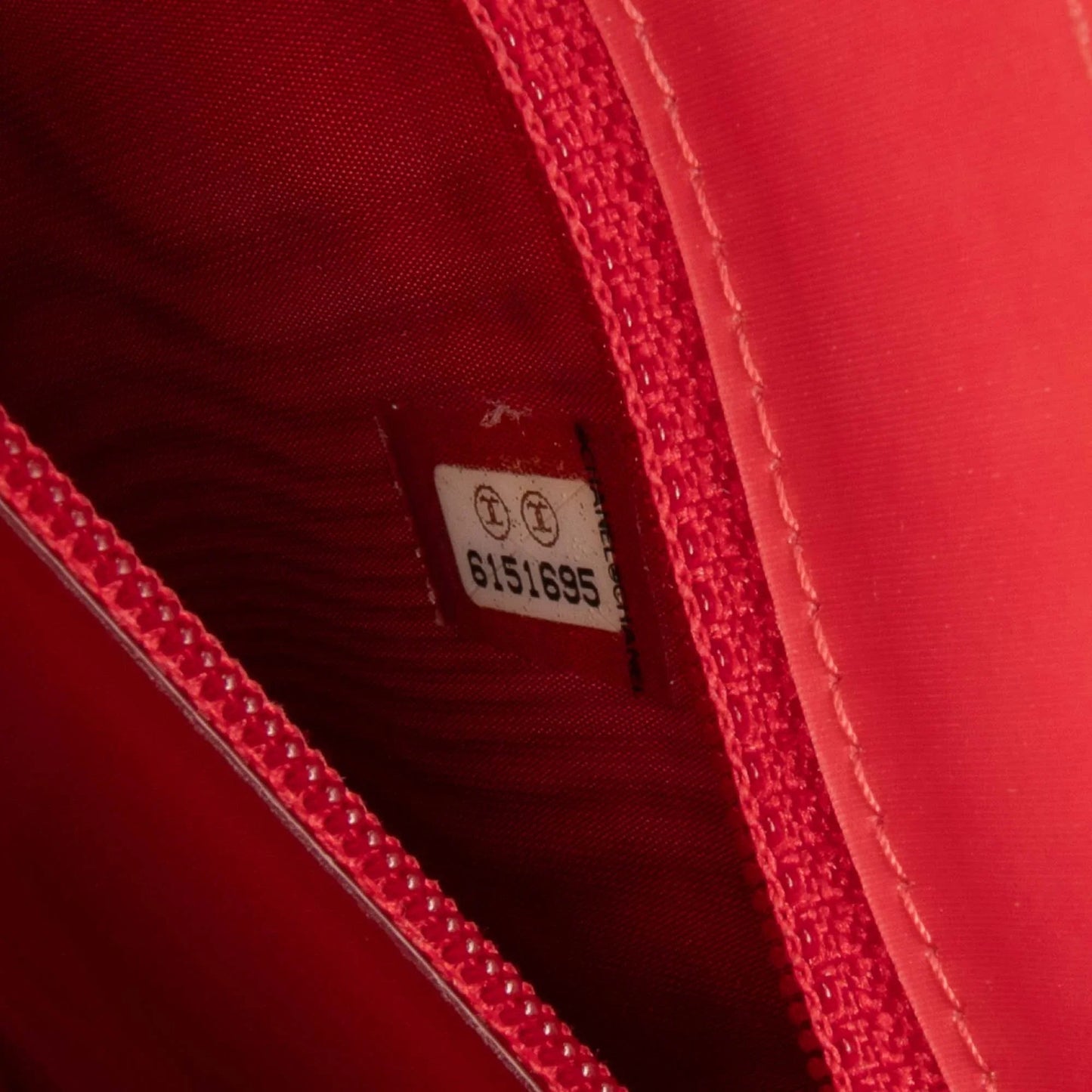 Red Chanel Vinyl Hologram CC Shoulder Bag
