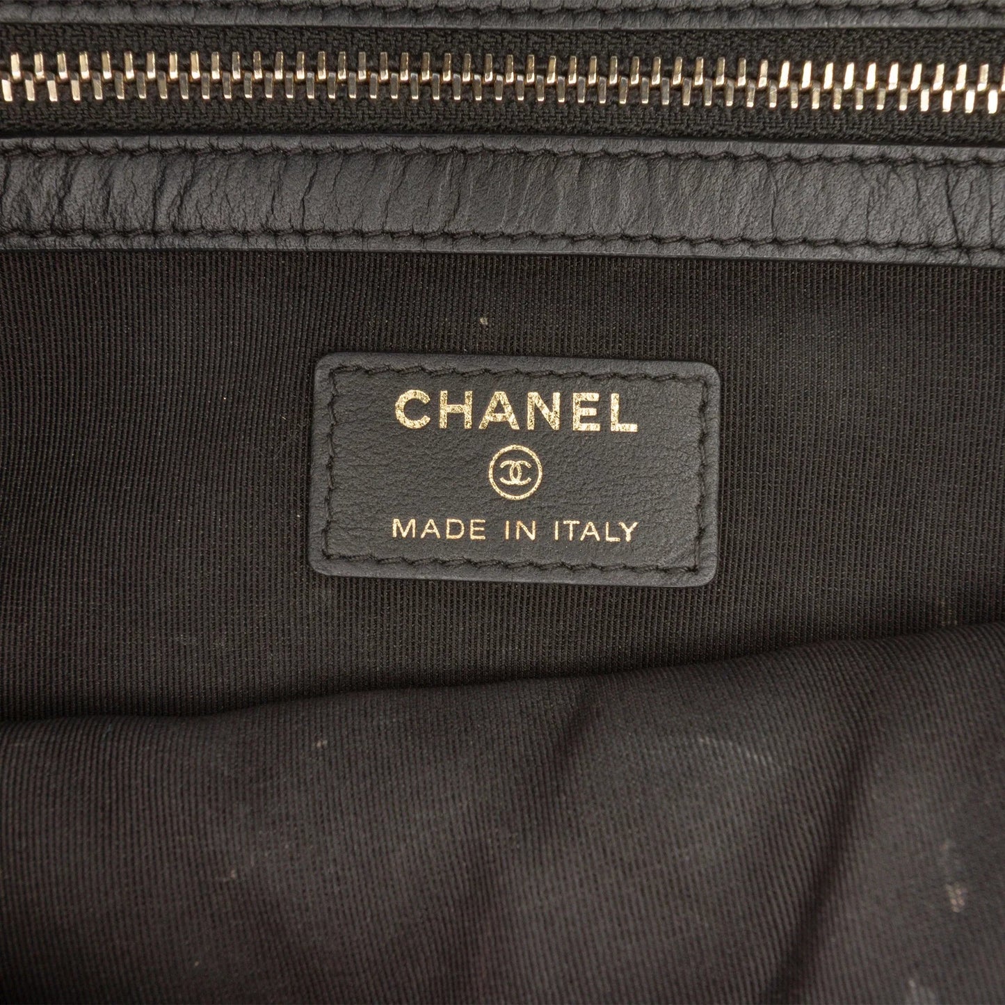 Black Chanel Medium Quilted Caviar Boy O Case Clutch