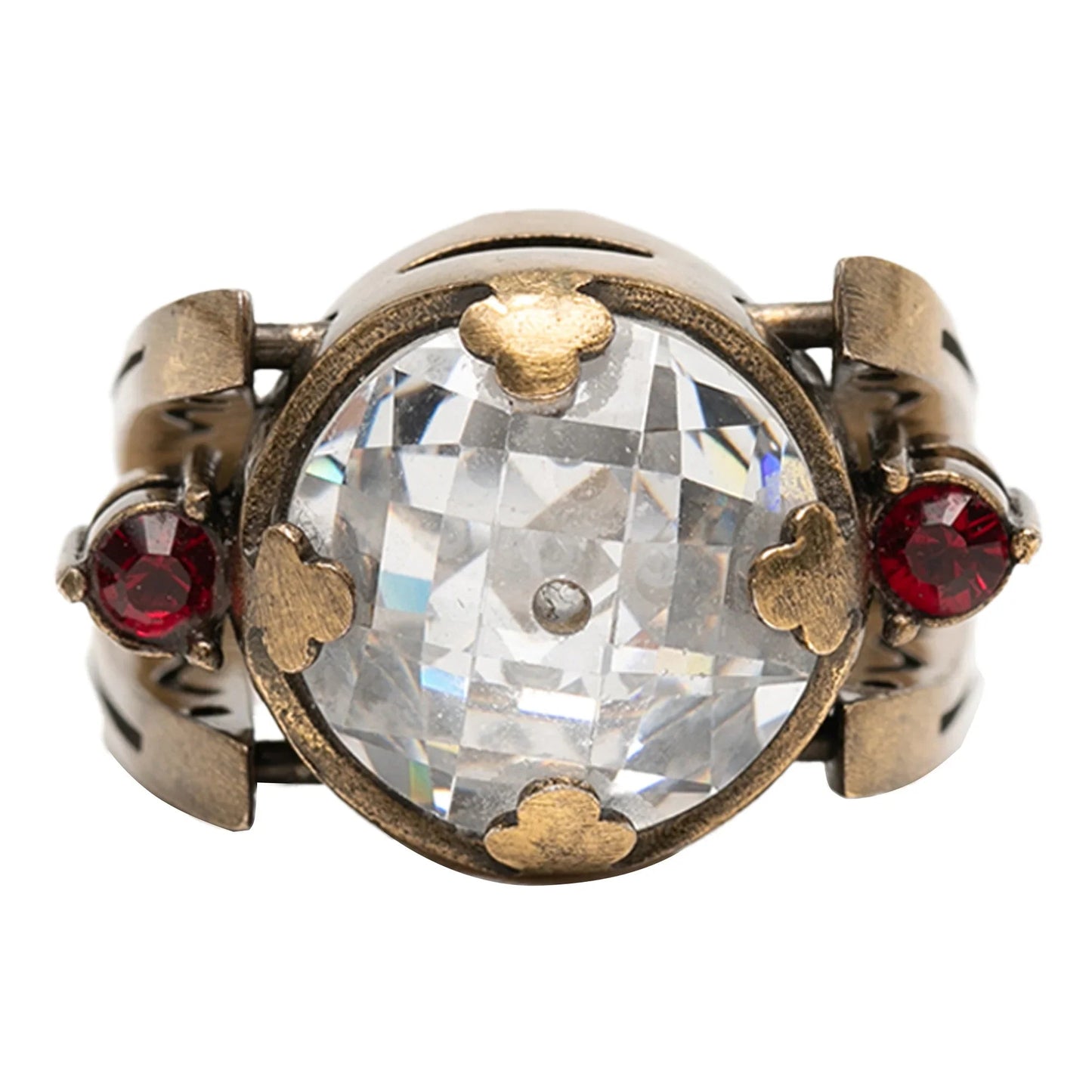 Gold Dior Gold Plated Crystal Bee Ring