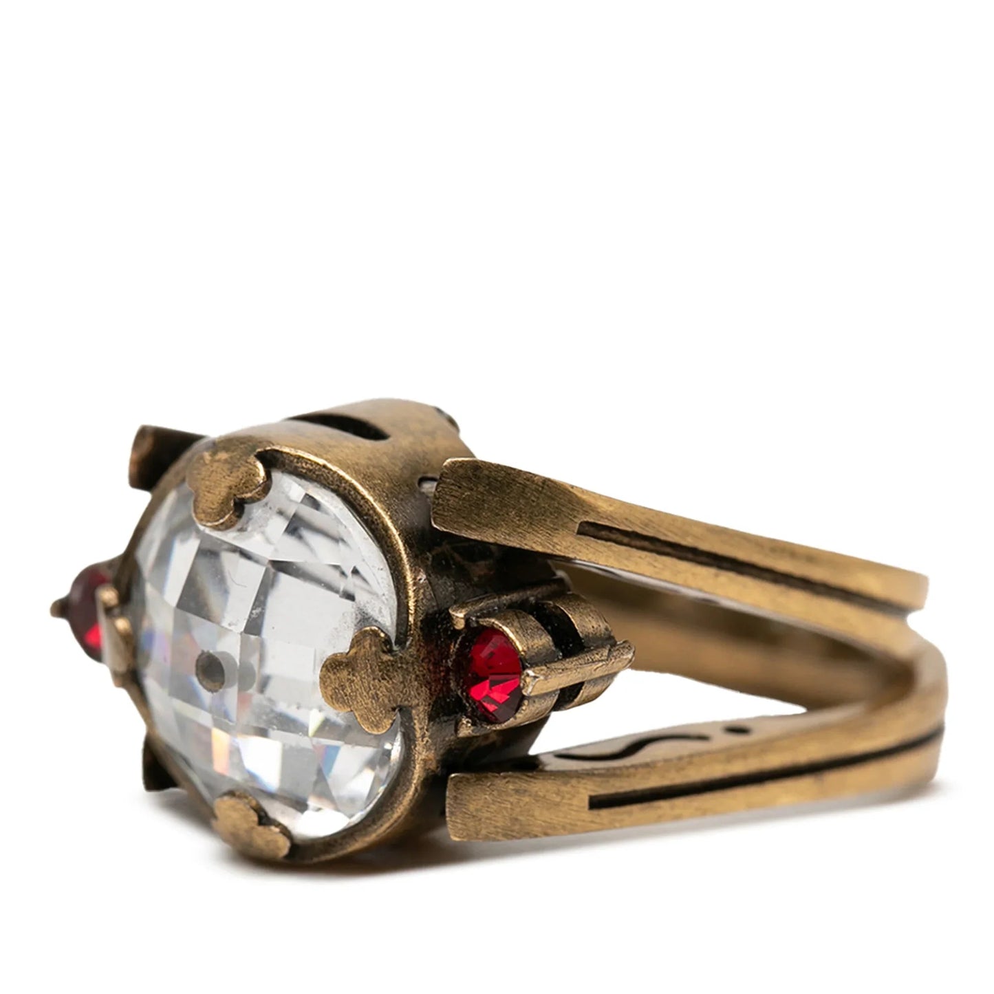 Gold Dior Gold Plated Crystal Bee Ring