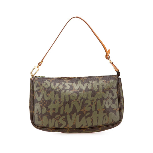 Brown Louis Vuitton Stephen Spro  Monogram Graffiti Pochette Accessoires Shoulder Bag