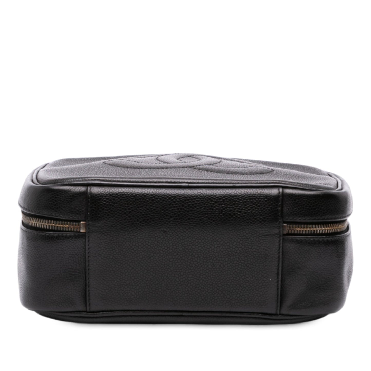Black Chanel CC Caviar Vanity Case Satchel