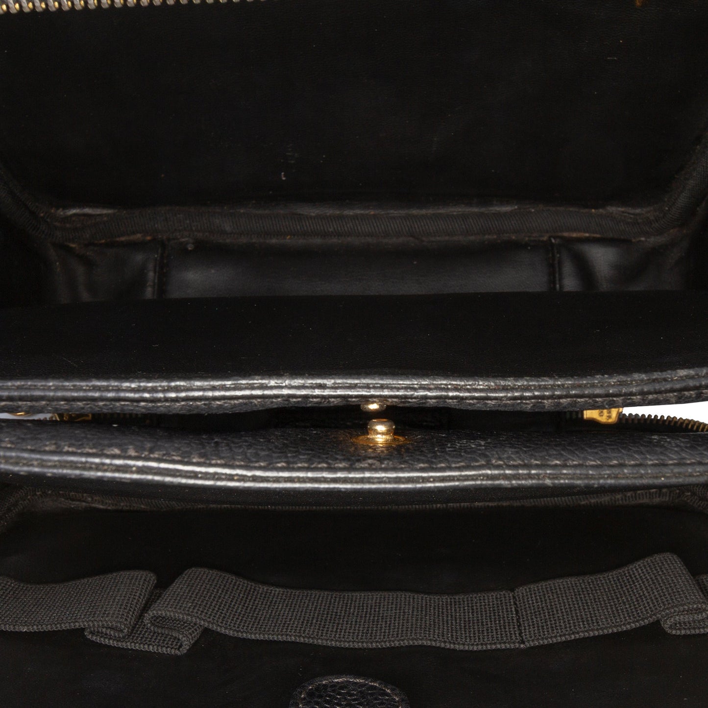 Black Chanel CC Caviar Vanity Case Satchel