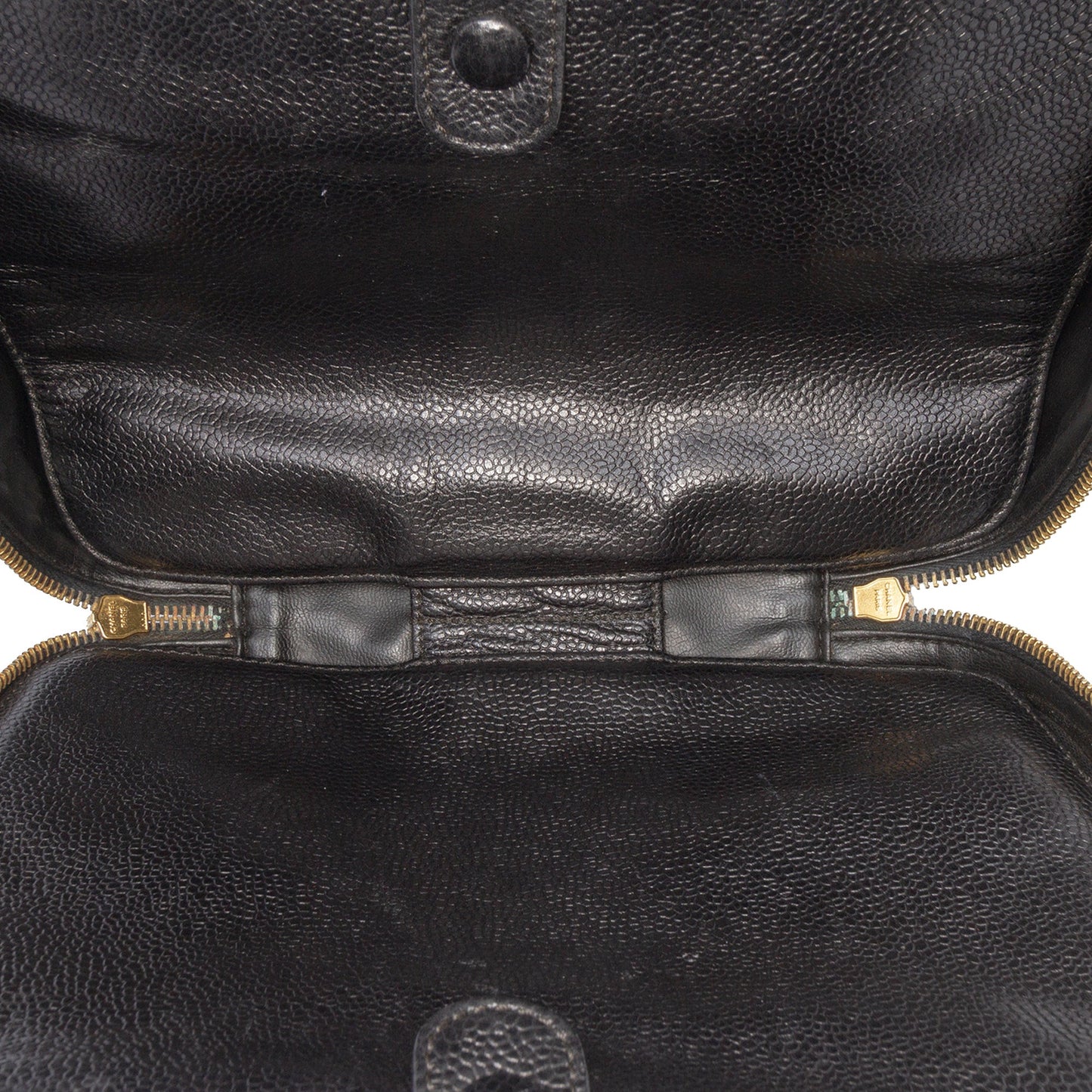 Black Chanel CC Caviar Vanity Case Satchel
