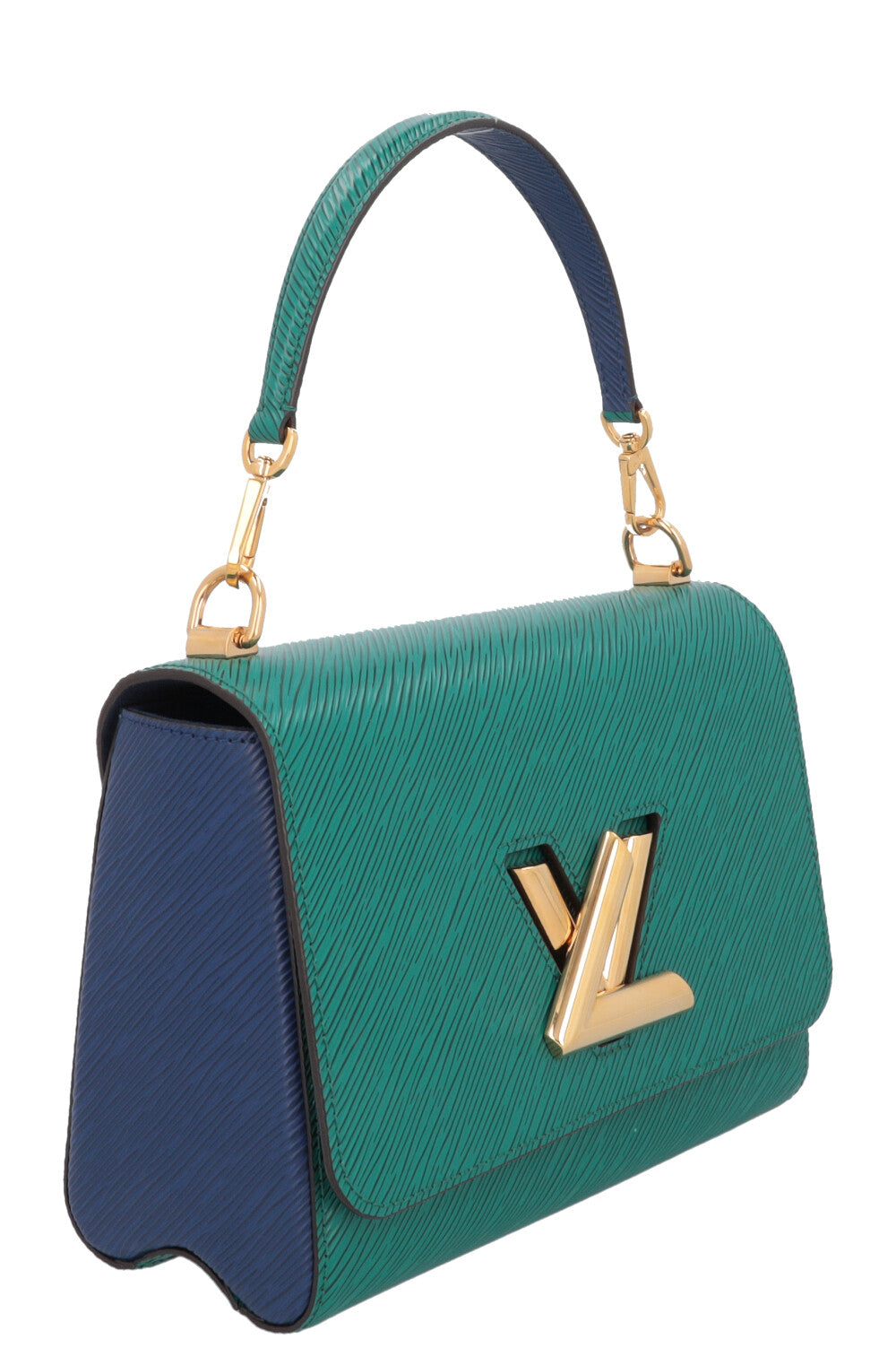 LOUIS VUITTON Twist MM Leather Green Blue