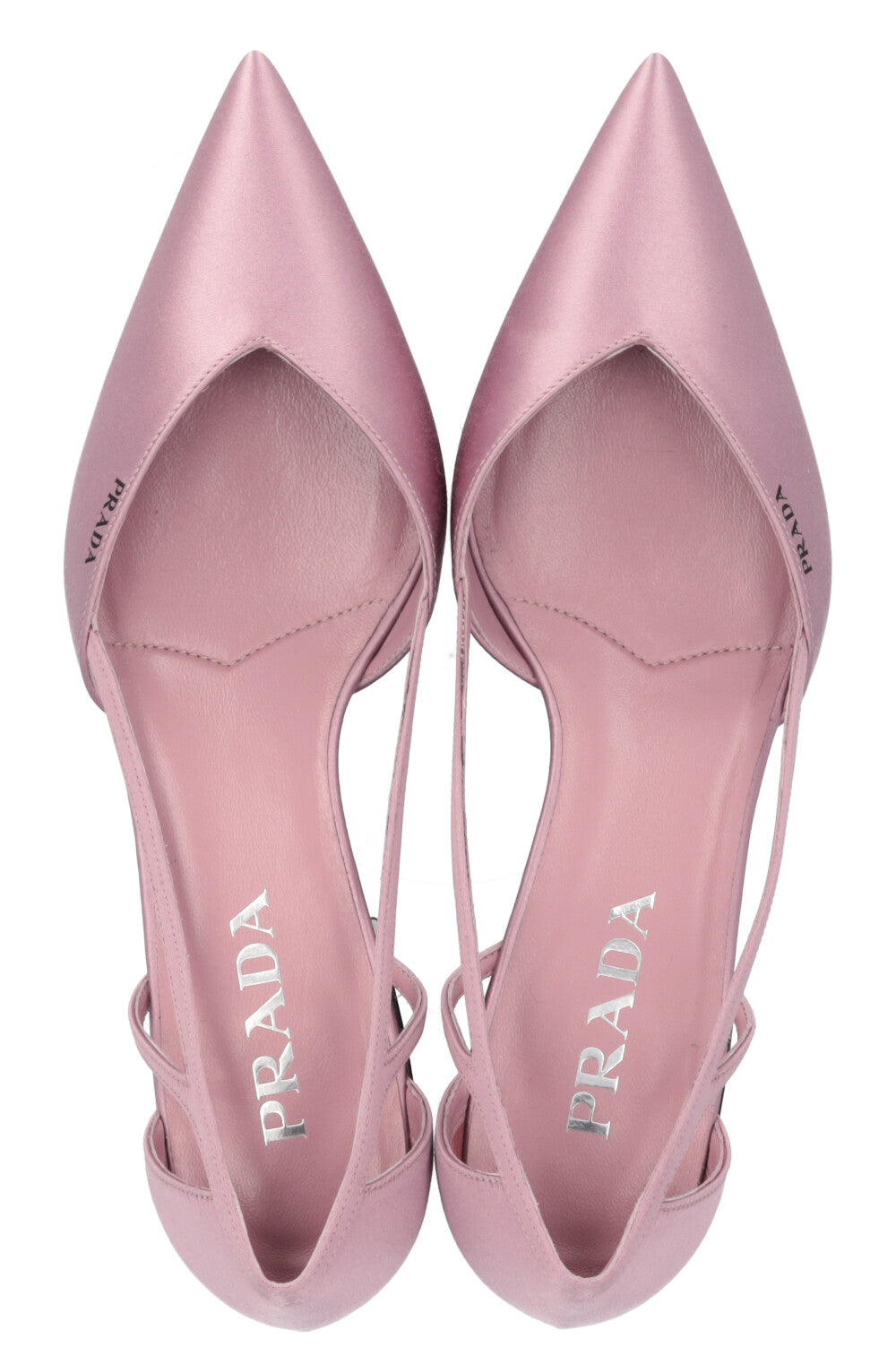 PRADA Cut Out 55 Heels Satin Pink