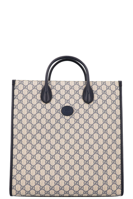 GUCCI Supreme GG Medium Tote Bag Blue