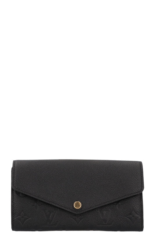 LOUIS VUITTON Sarah Wallet Black Empreinte Leather