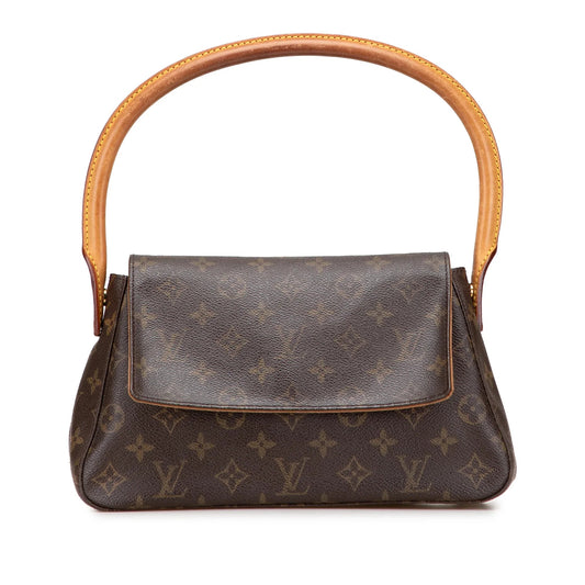 Brown Louis Vuitton Monogram Mini Looping Shoulder Bag