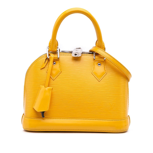 Yellow Louis Vuitton Epi Alma BB Satchel