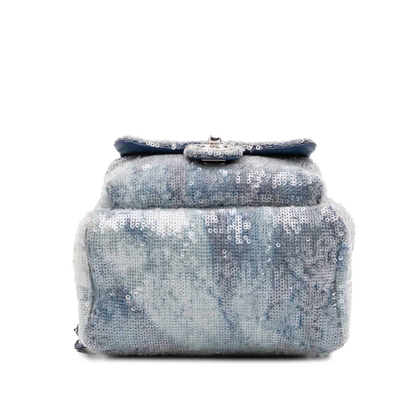 Blue Chanel Sequin Waterfall Backpack