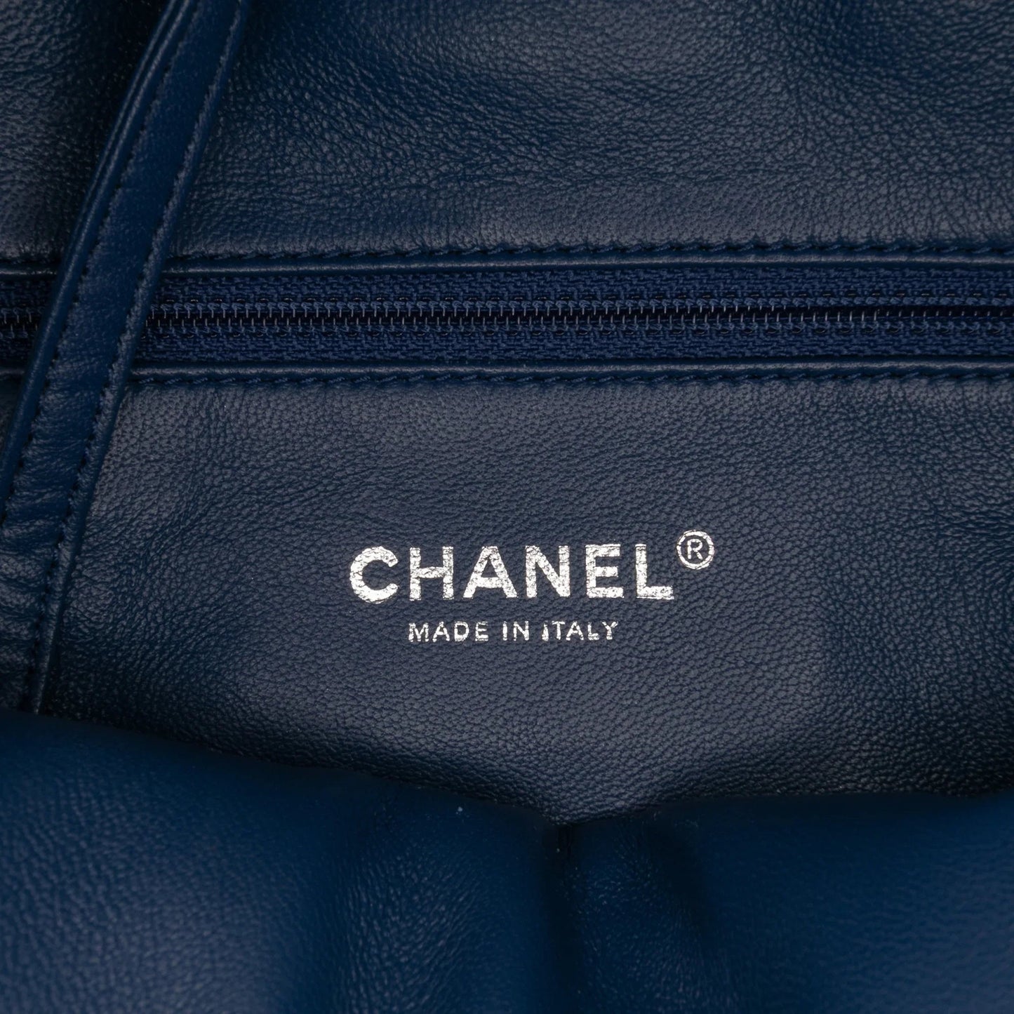 Blue Chanel Sequin Waterfall Backpack